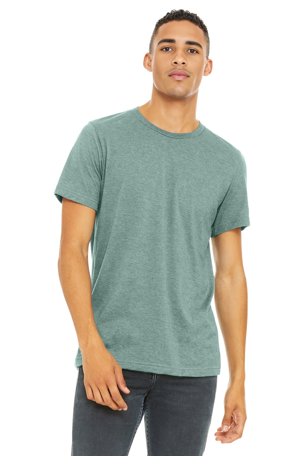 BELLA+CANVAS Unisex Heather CVC Short Sleeve Tee. BC3001CVC