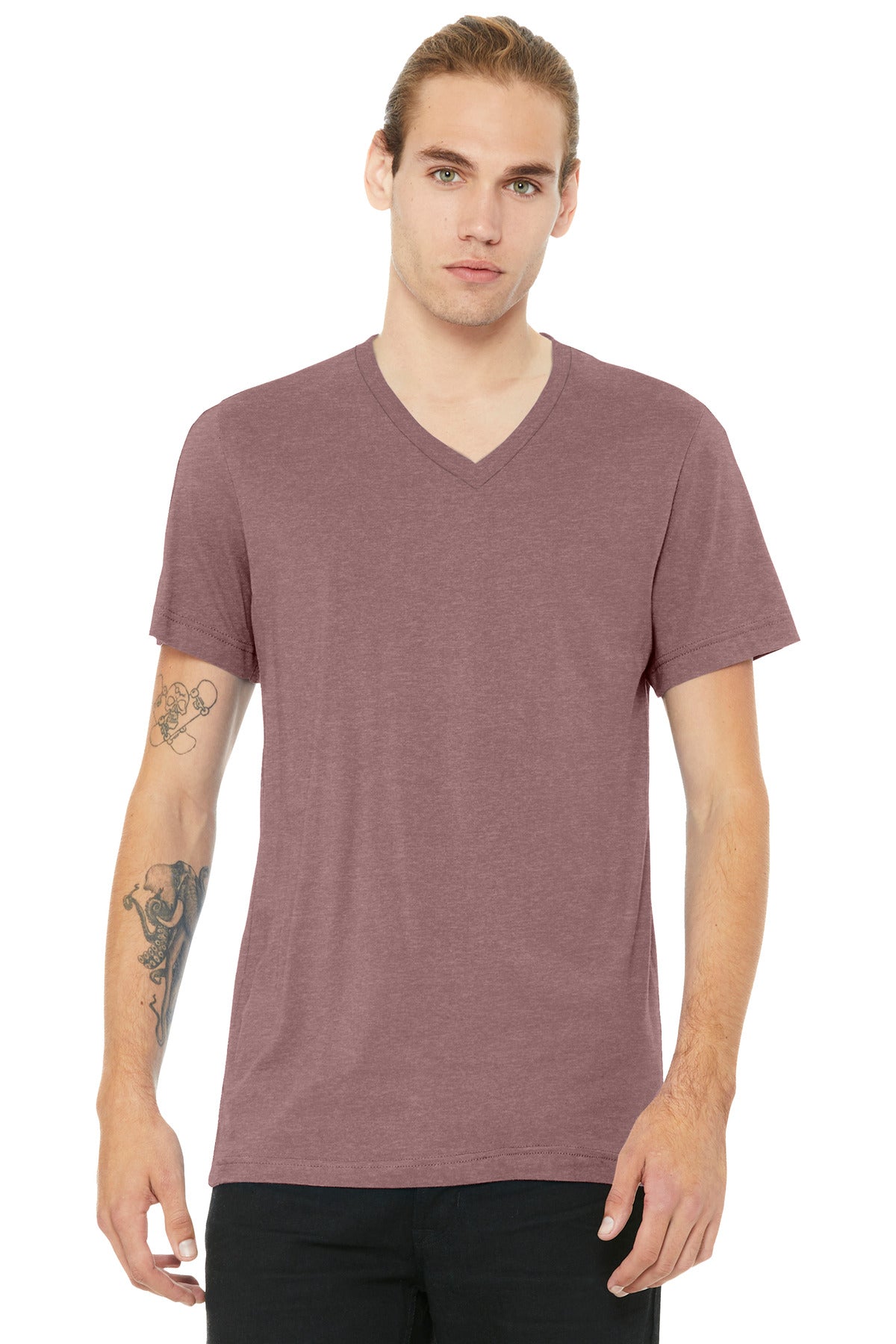 BELLA+CANVAS Unisex Heather CVC V-Neck Tee BC3005CVC