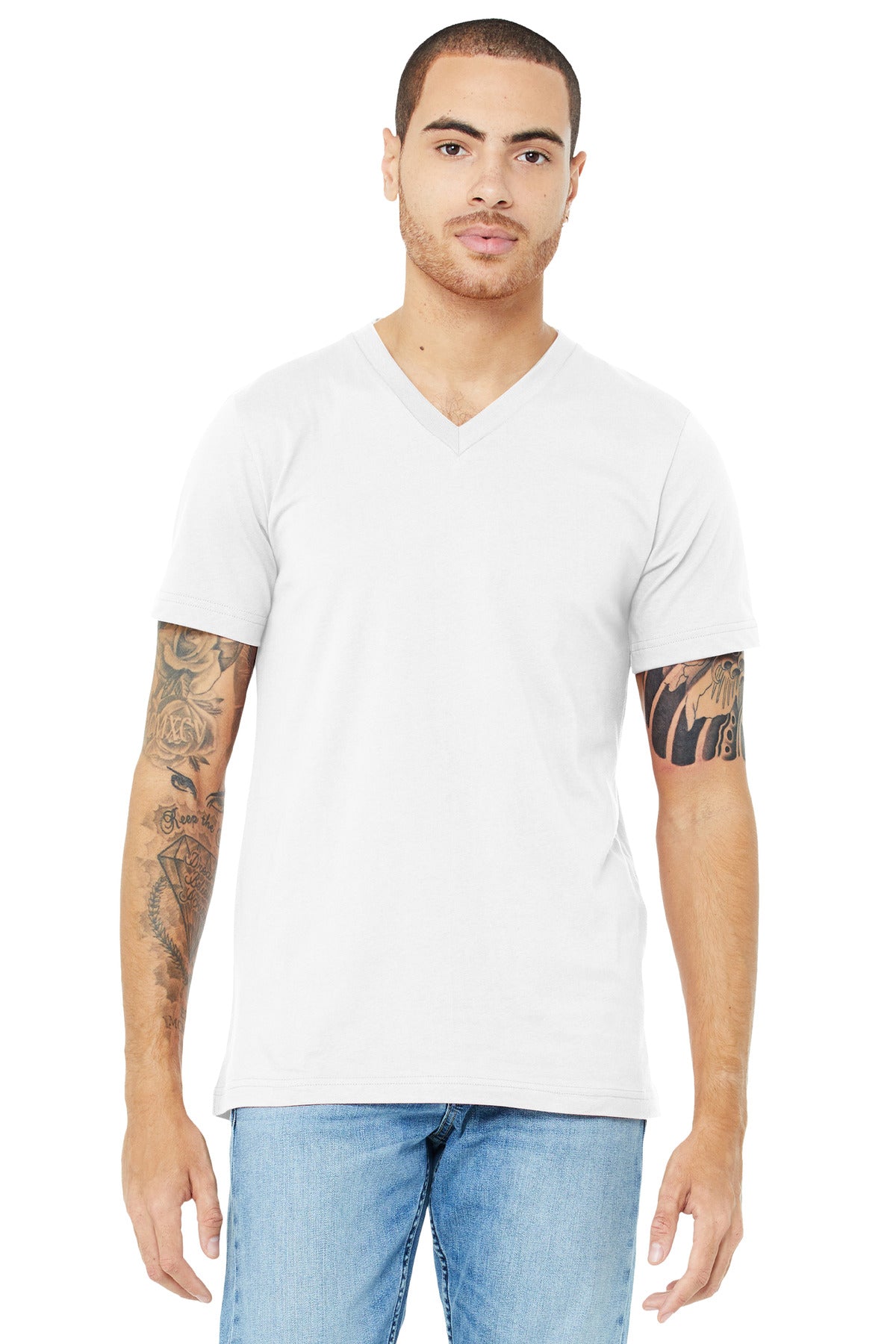 BELLA+CANVAS Unisex Jersey Short Sleeve V-Neck Tee. BC3005