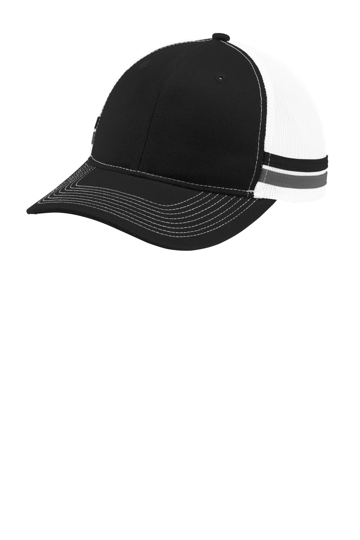 Port Authority  ®  Two-Stripe Snapback Trucker Cap. C113