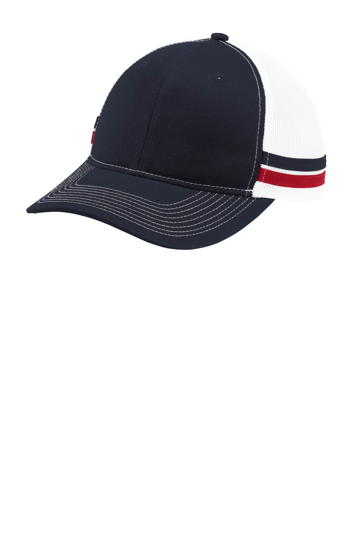 Port Authority  ®  Two-Stripe Snapback Trucker Cap. C113