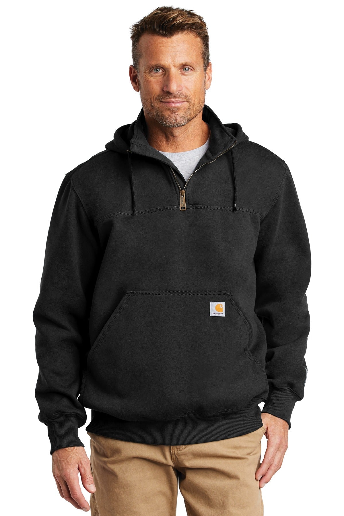 CT100617 – Carhartt    Rain Defender    Paxton Heavyweight Hooded Zip Mock Sweatshirt.