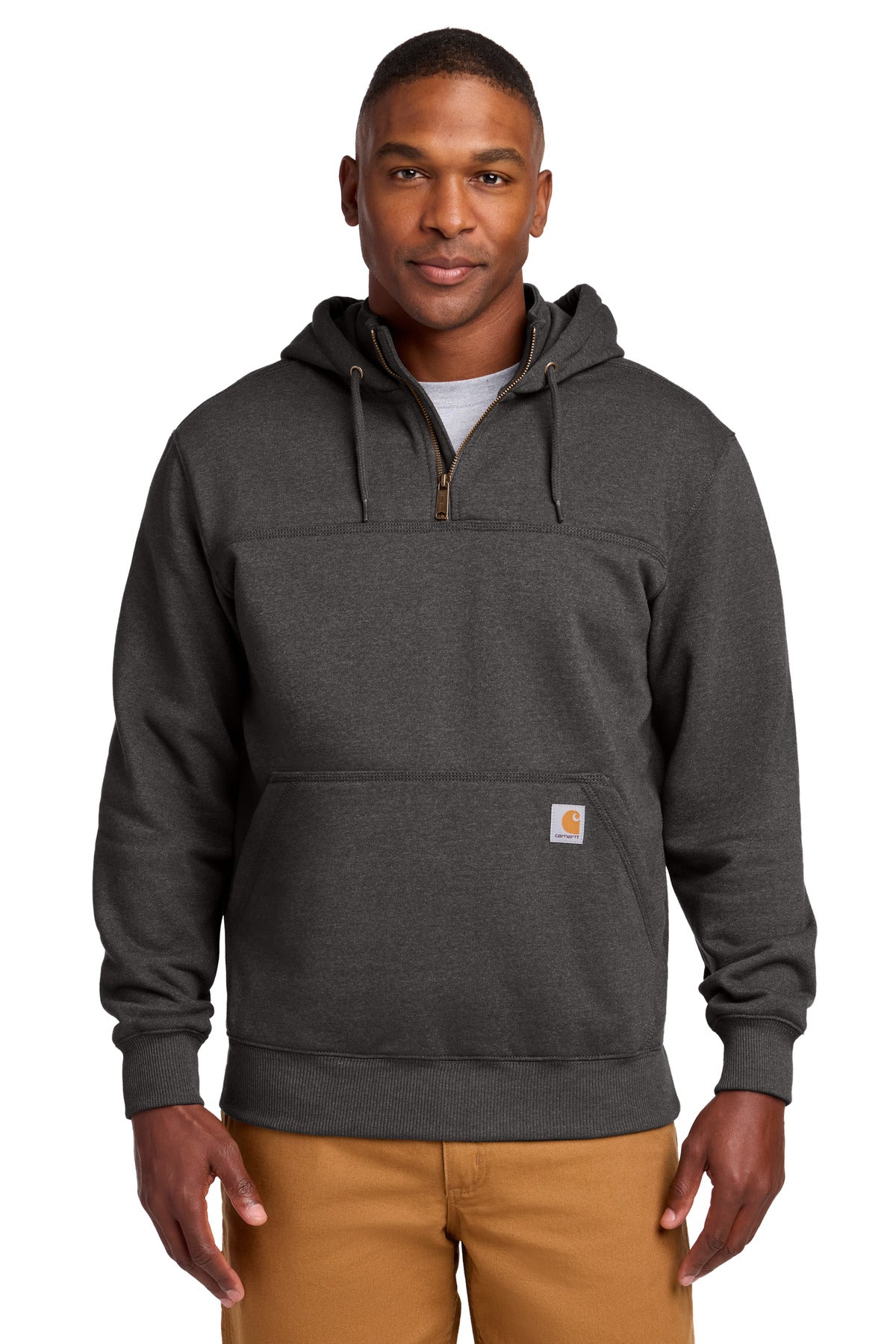 Carhartt Rain Defender Paxton Heavyweight Hooded Zip Mock Sweatshirt. CT100617