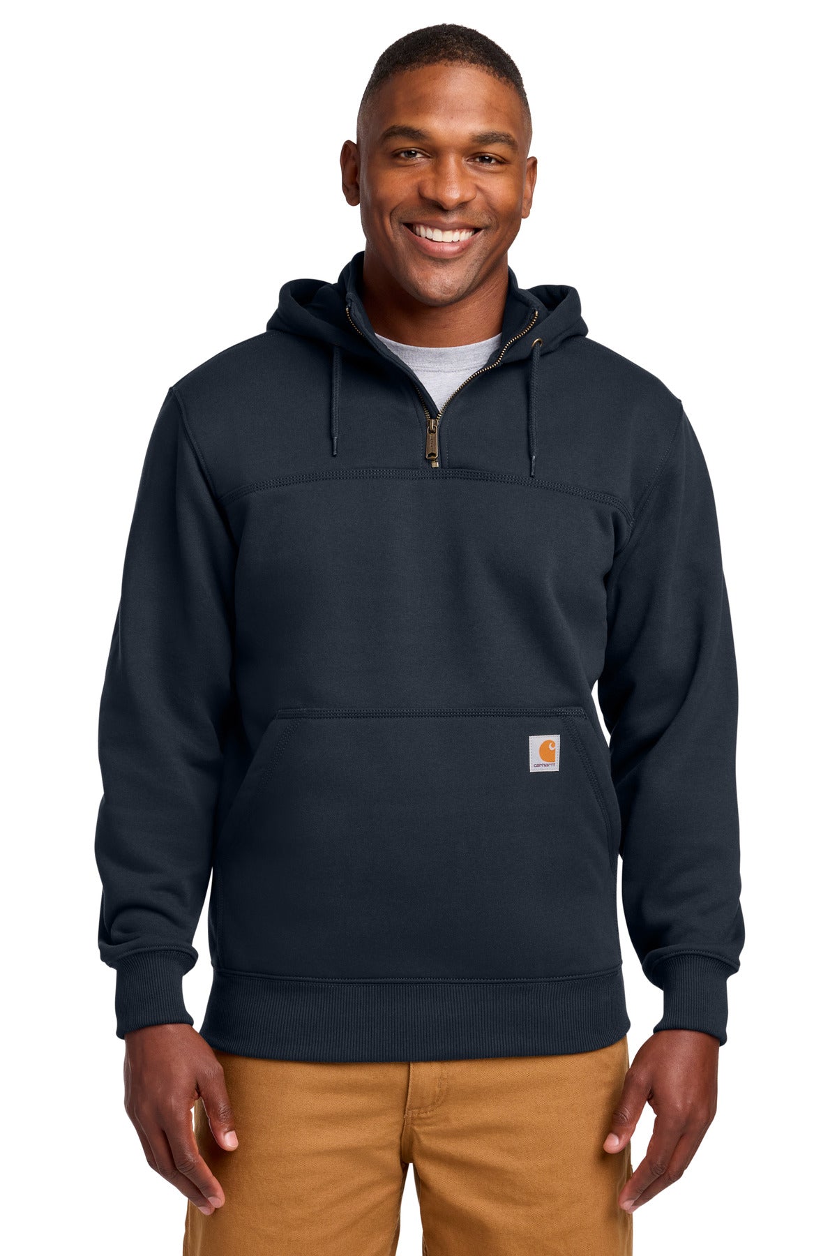 Carhartt Rain Defender Paxton Heavyweight Hooded Zip Mock Sweatshirt. CT100617