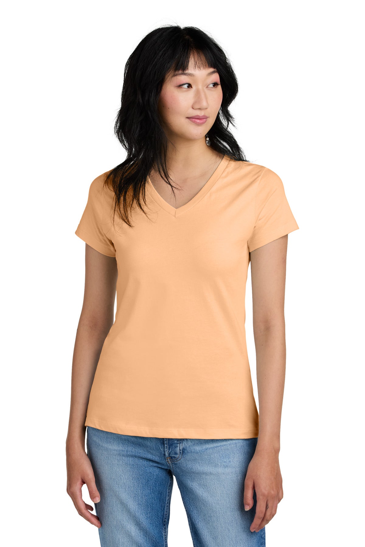 District ®  - Women's Perfect Weight ®  V-Neck Tee. DM1170L