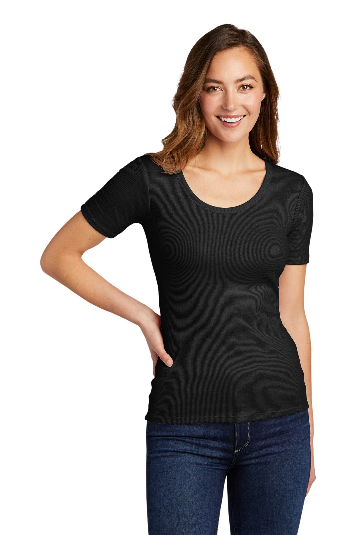 District ®  Women's V.I.T. ™ Rib Scoop Neck Tee DT6020