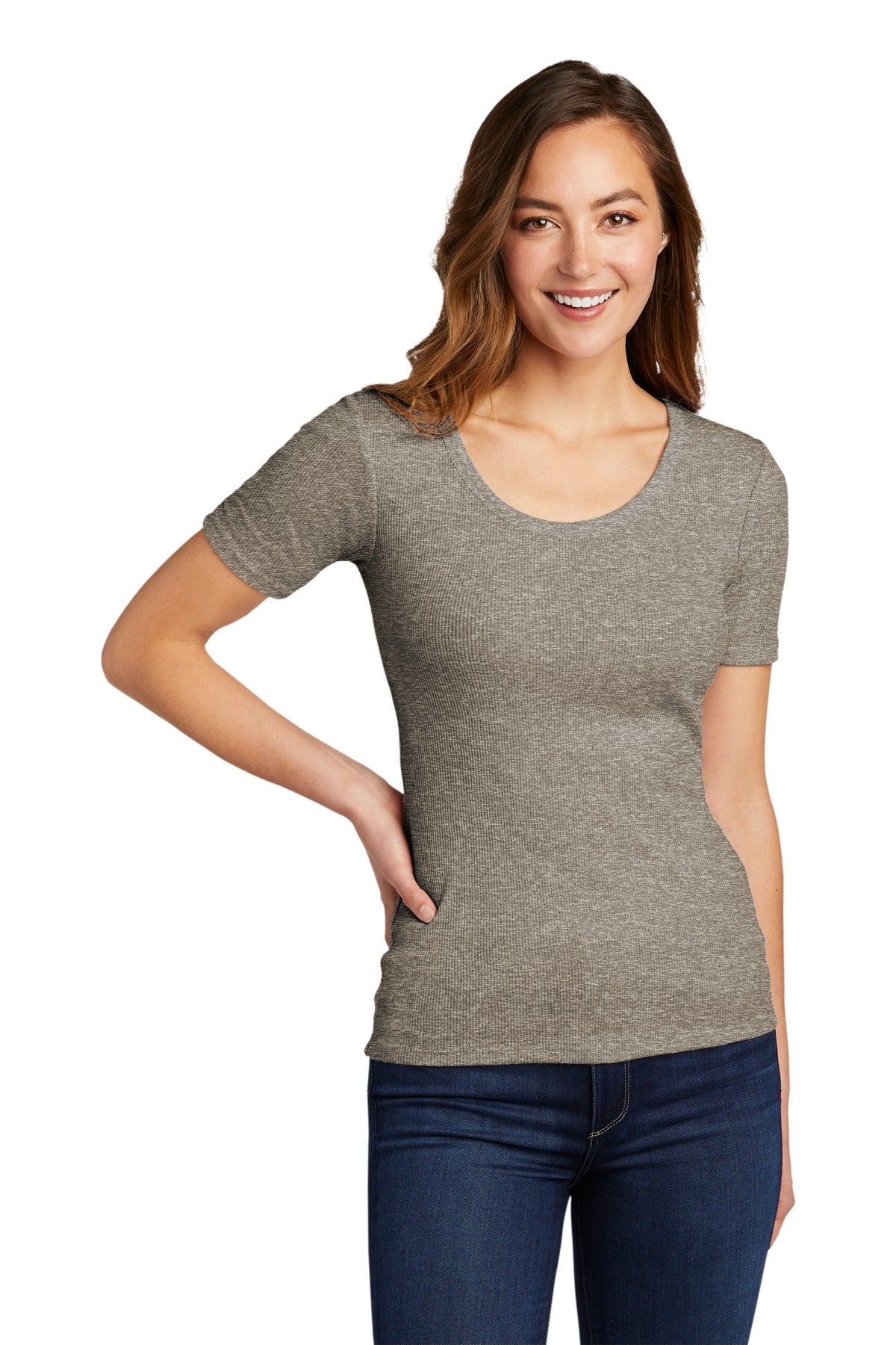 District ®  Women's V.I.T. ™ Rib Scoop Neck Tee DT6020