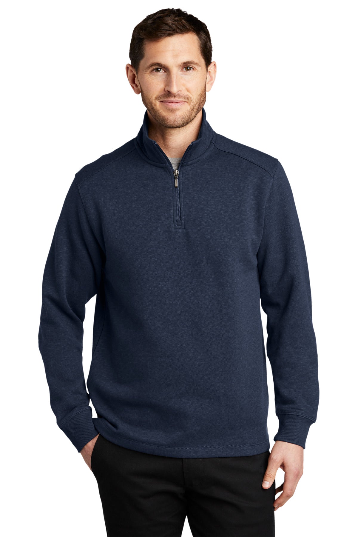 Port Authority ®  Slub Fleece 1/4-Zip Pullover. F295