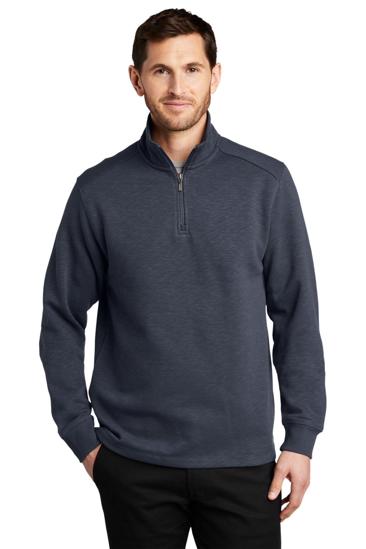 Port Authority ®  Slub Fleece 1/4-Zip Pullover. F295