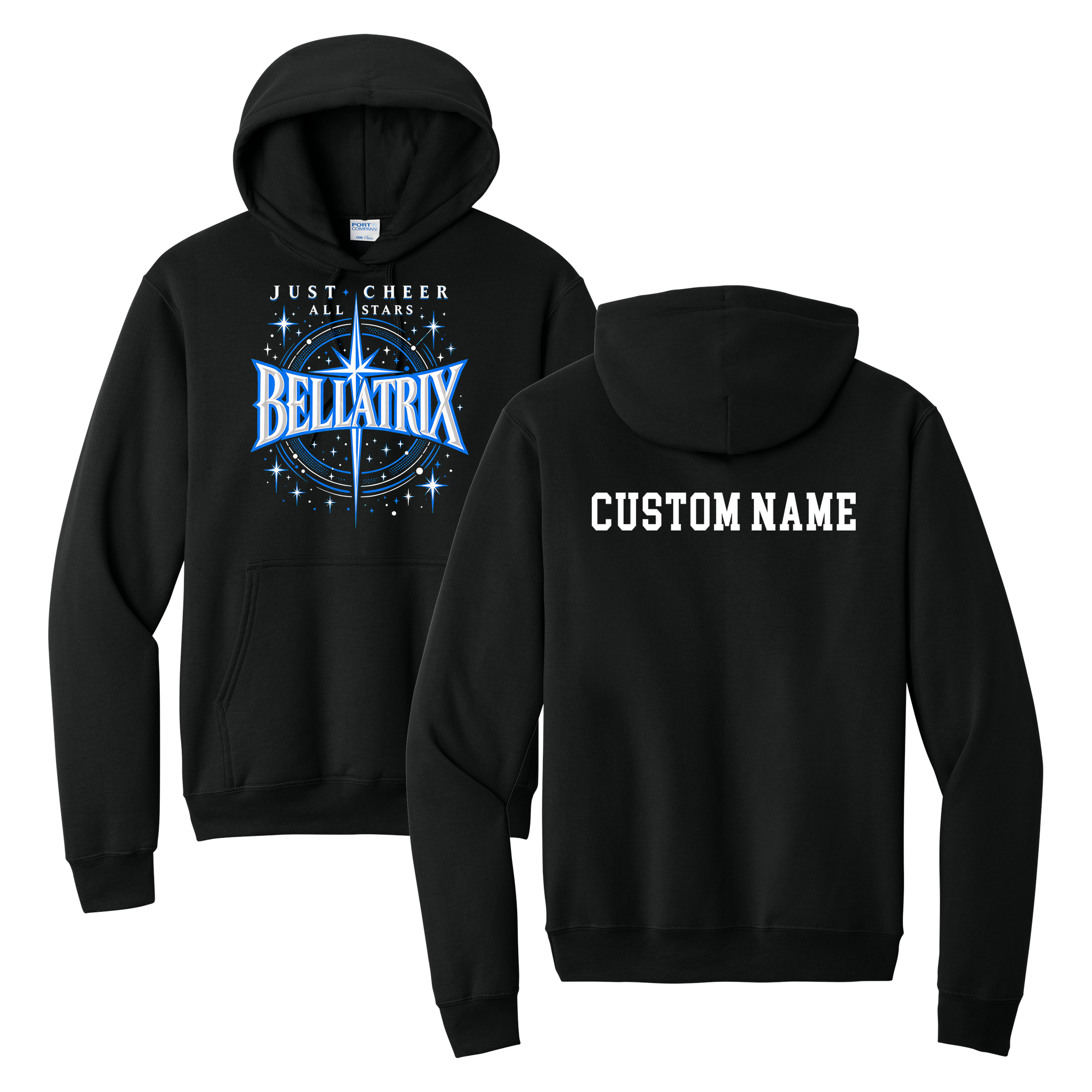 Bellatrix Hoodie - Just Cheer (Custom Name back)