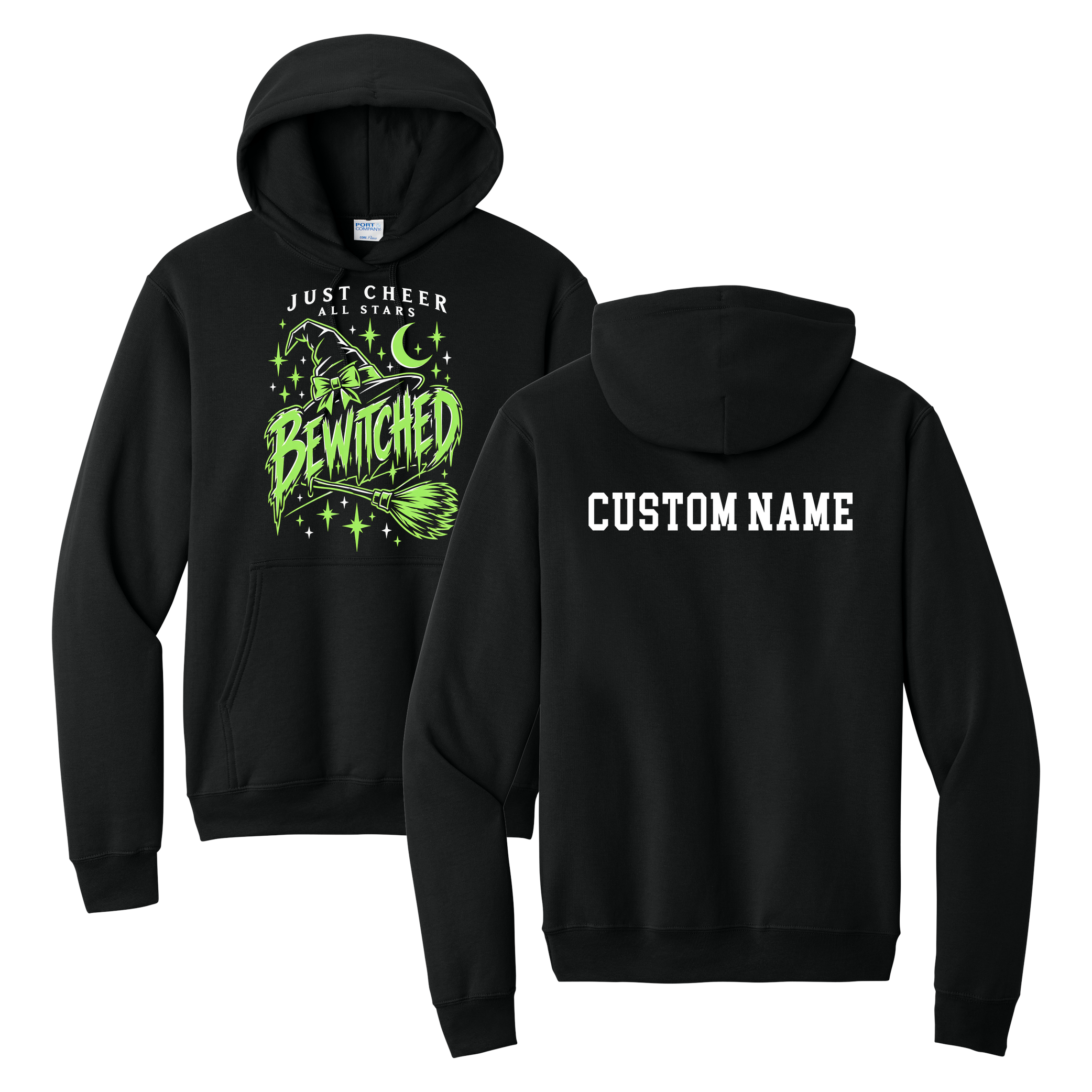 Bewitched Hoodie - Just Cheer (Custom Name back)