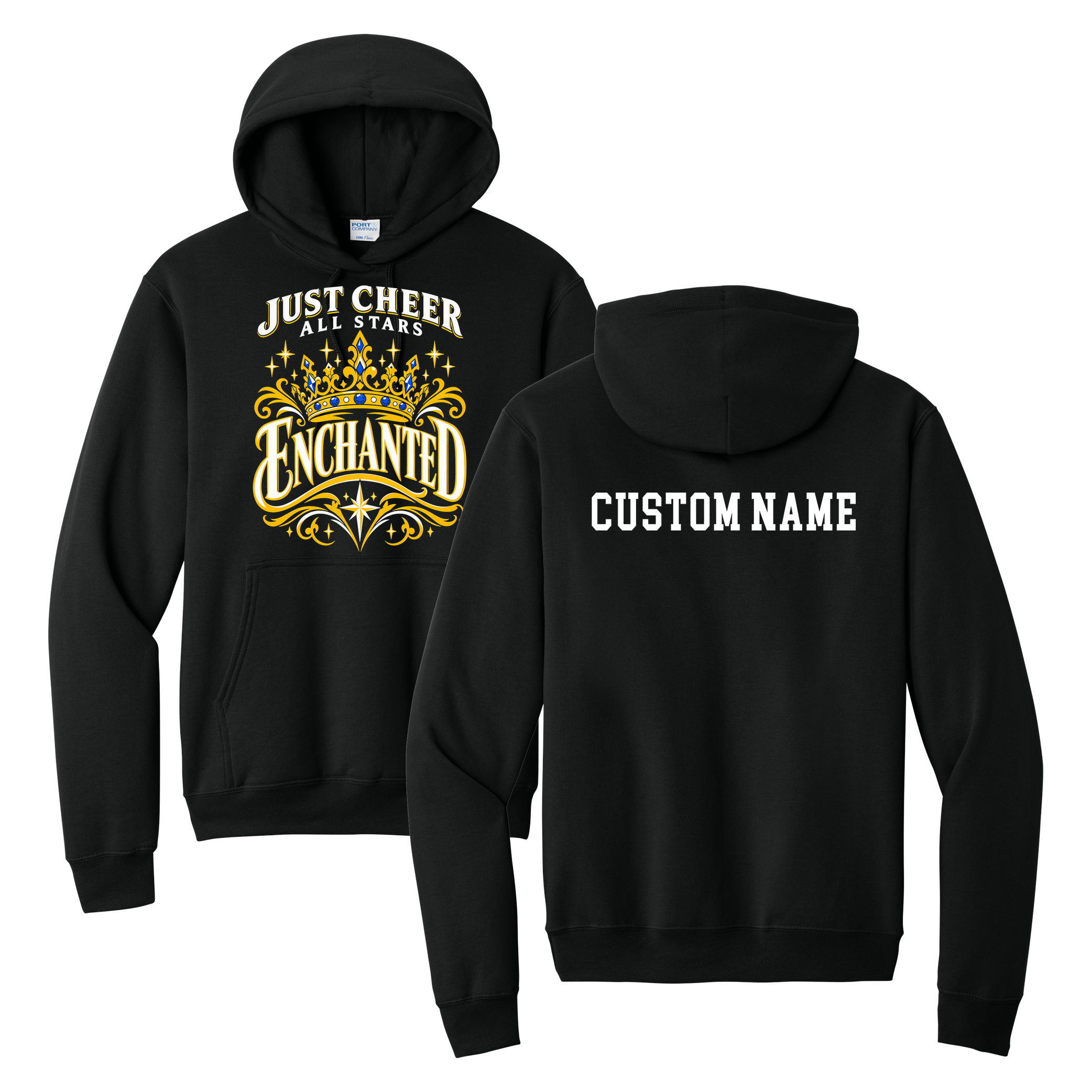 Enchanted Hoodie - Just Cheer (Custom Name back)