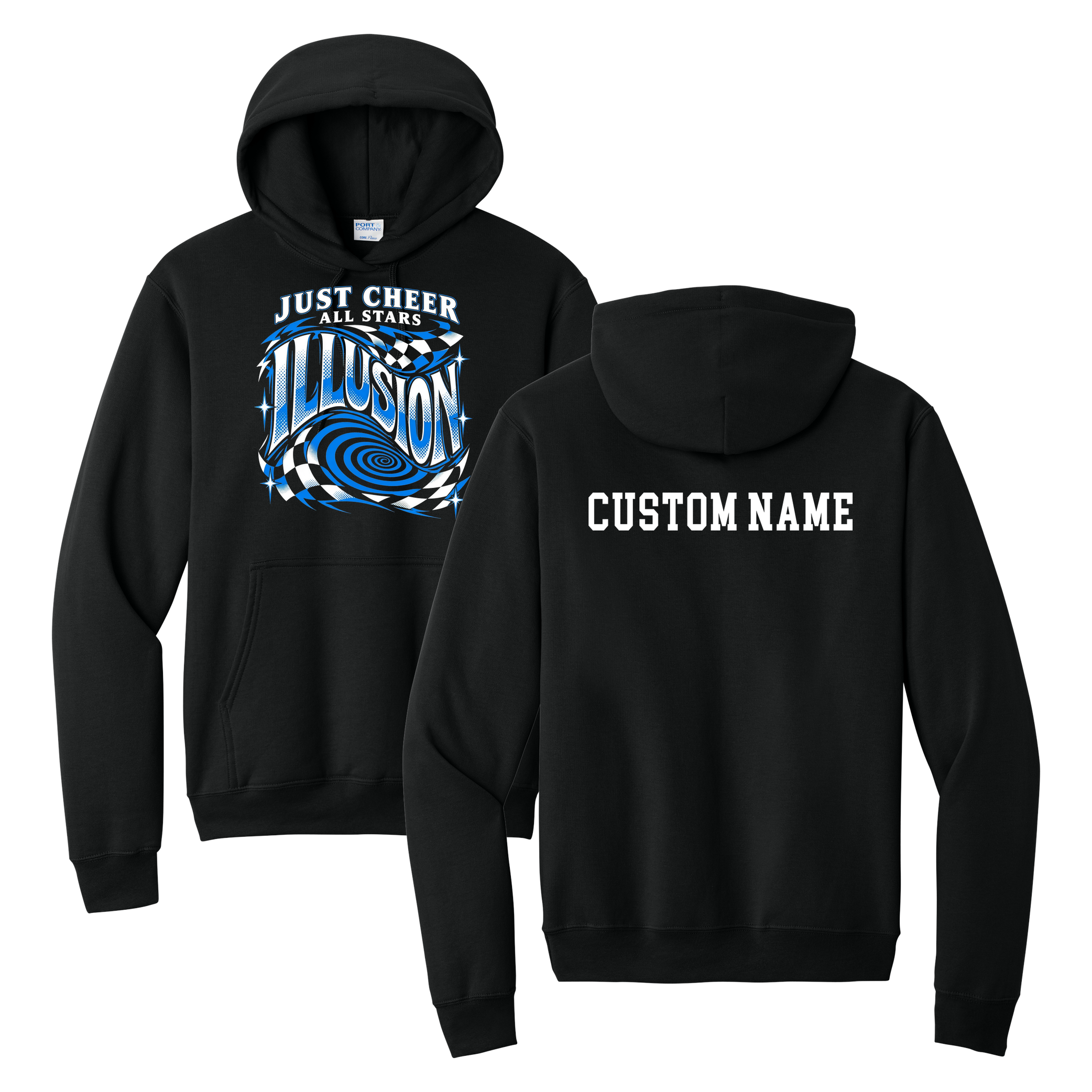 Illusion Hoodie - Just Cheer (Custom Name back)