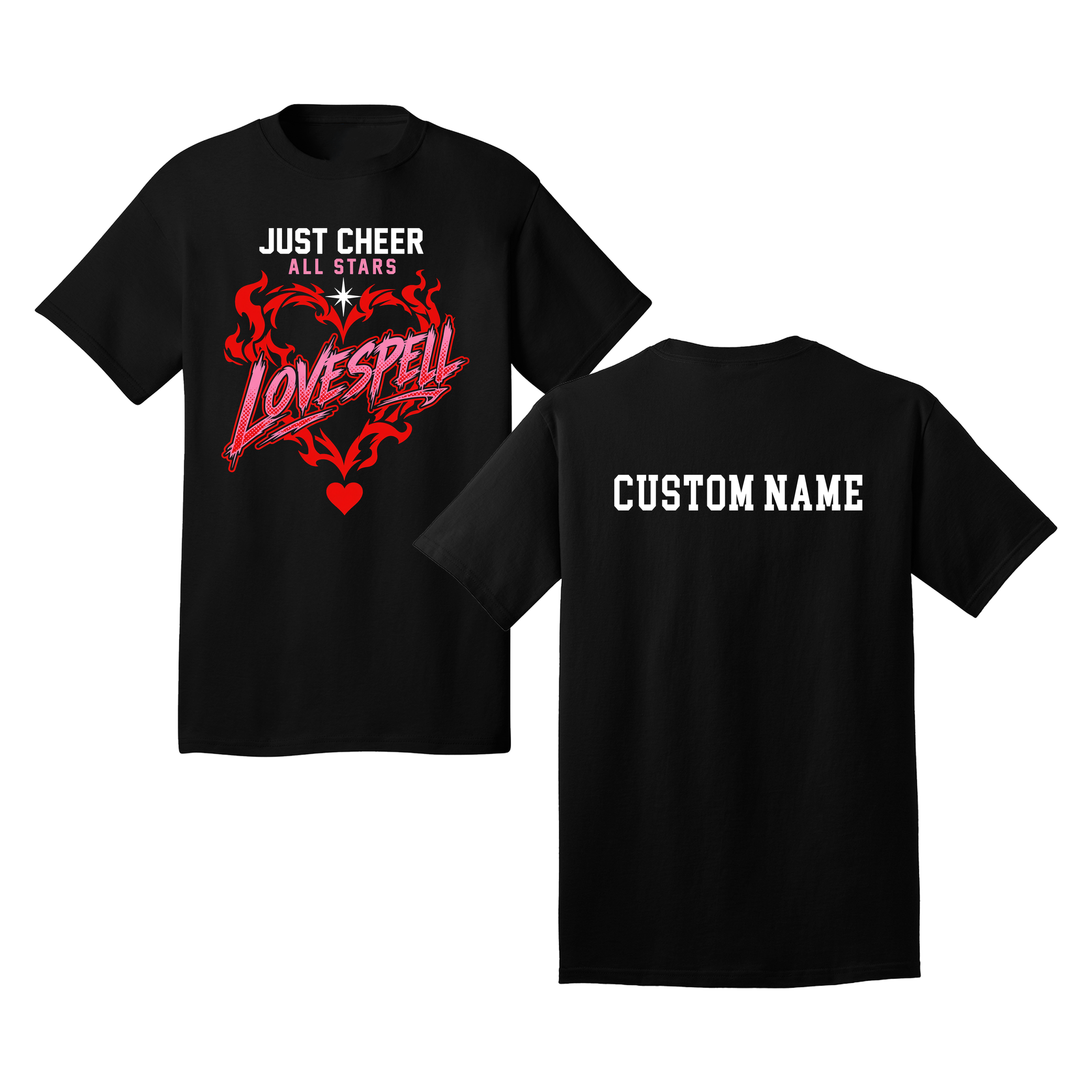Lovespell T-Shirt - Just Cheer (Custom Name back)