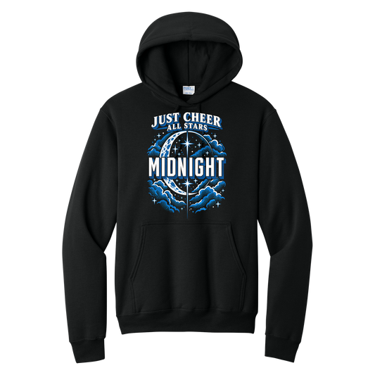 Midnight Hoodie - Just Cheer