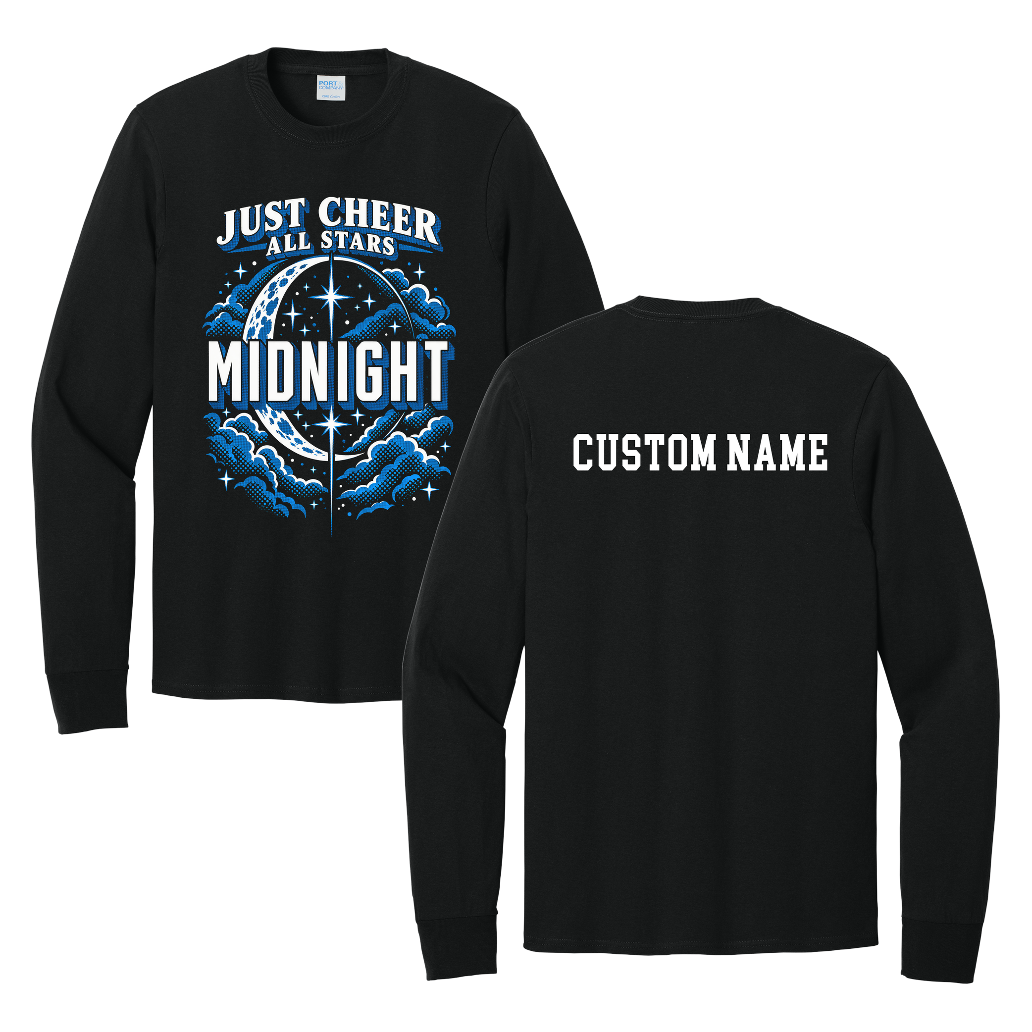 Midnight Longsleeve - Just Cheer (Custom Name back)