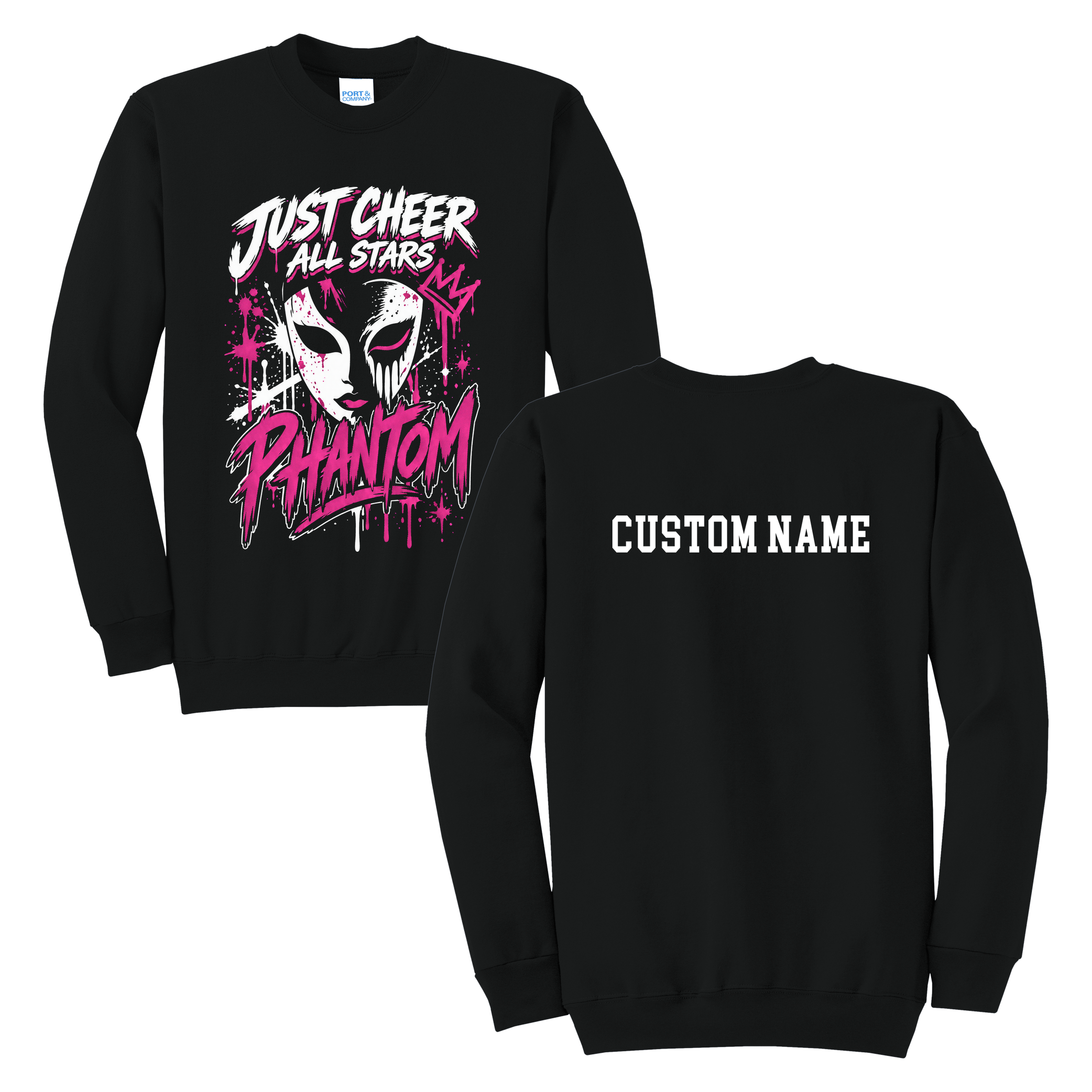 Phantom Sweatshirt - Just Cheer (Custom Name back)