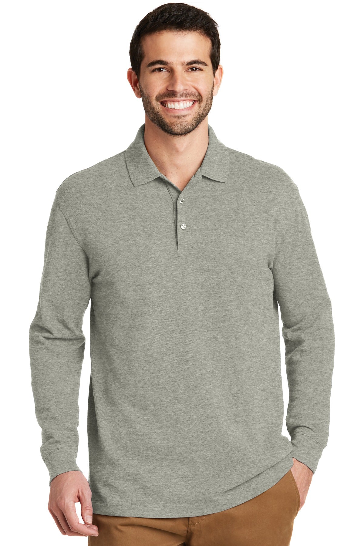 Port Authority ®  EZCotton ®  Long Sleeve Polo. K8000LS