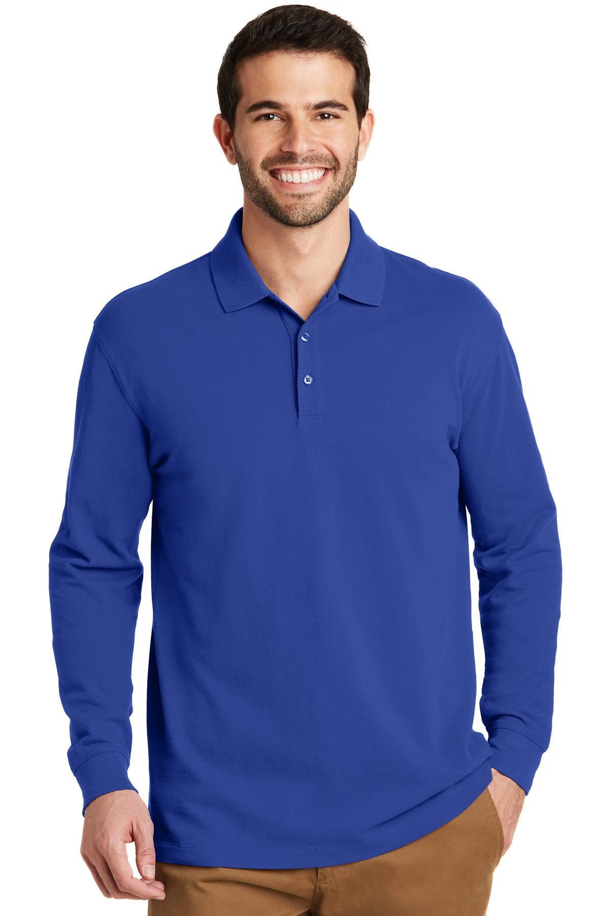 Port Authority ®  EZCotton ®  Long Sleeve Polo. K8000LS