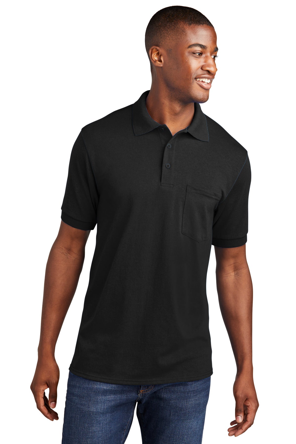 Port & Company ®  Core Blend Jersey Knit Pocket Polo. KP55P