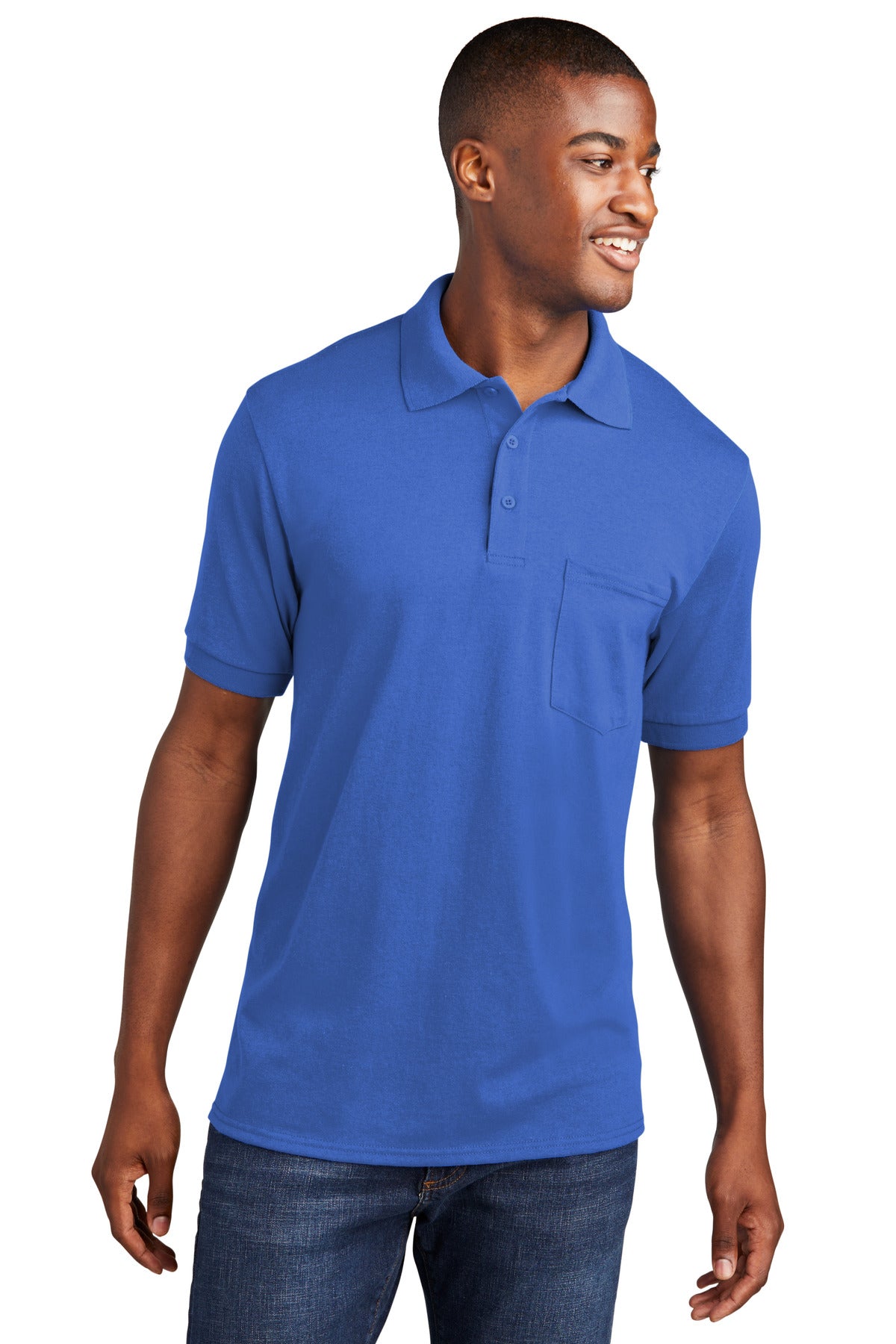 Port & Company ®  Core Blend Jersey Knit Pocket Polo. KP55P