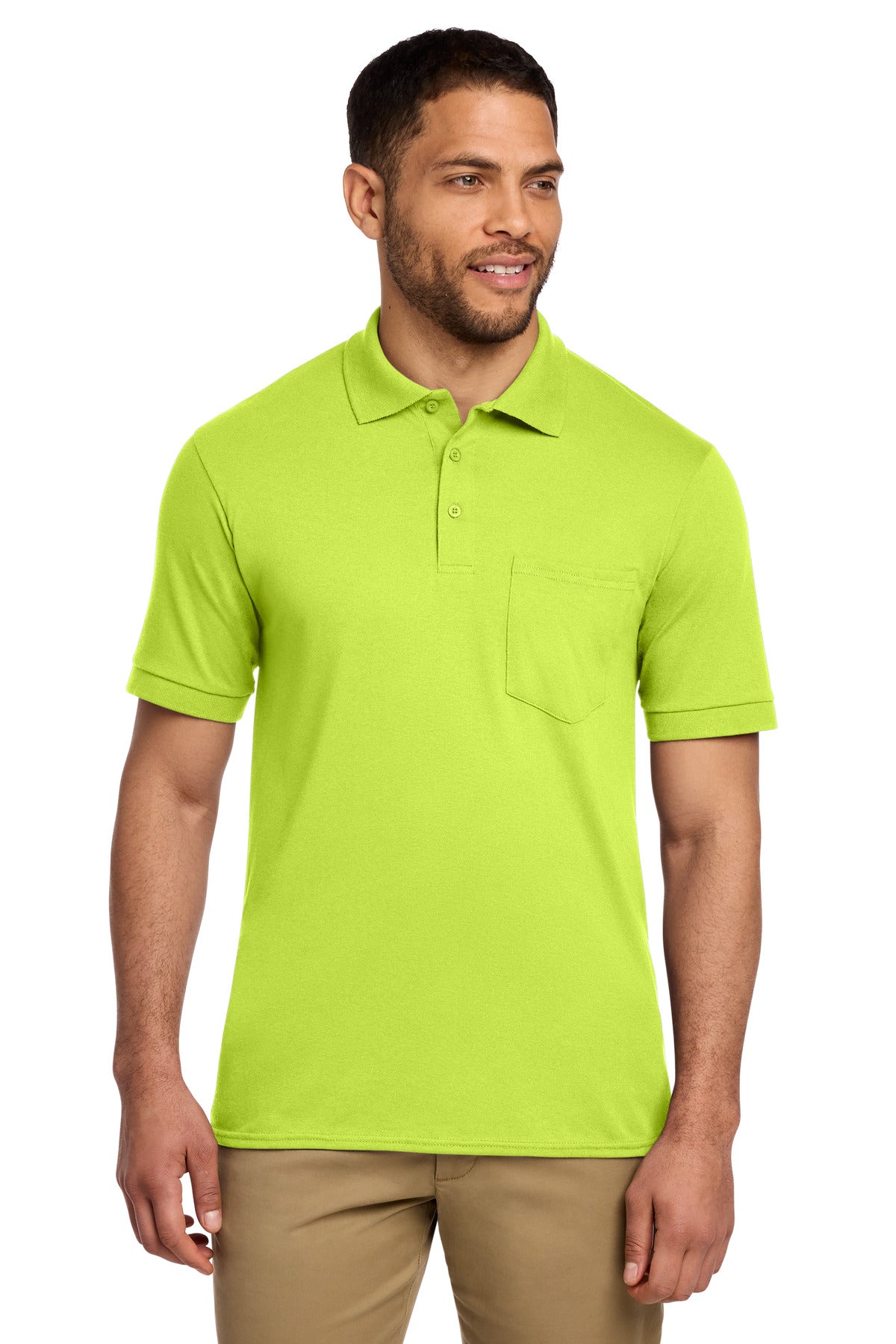 Port & Co Core Blend Jersey Knit Pocket Polo. KP55P