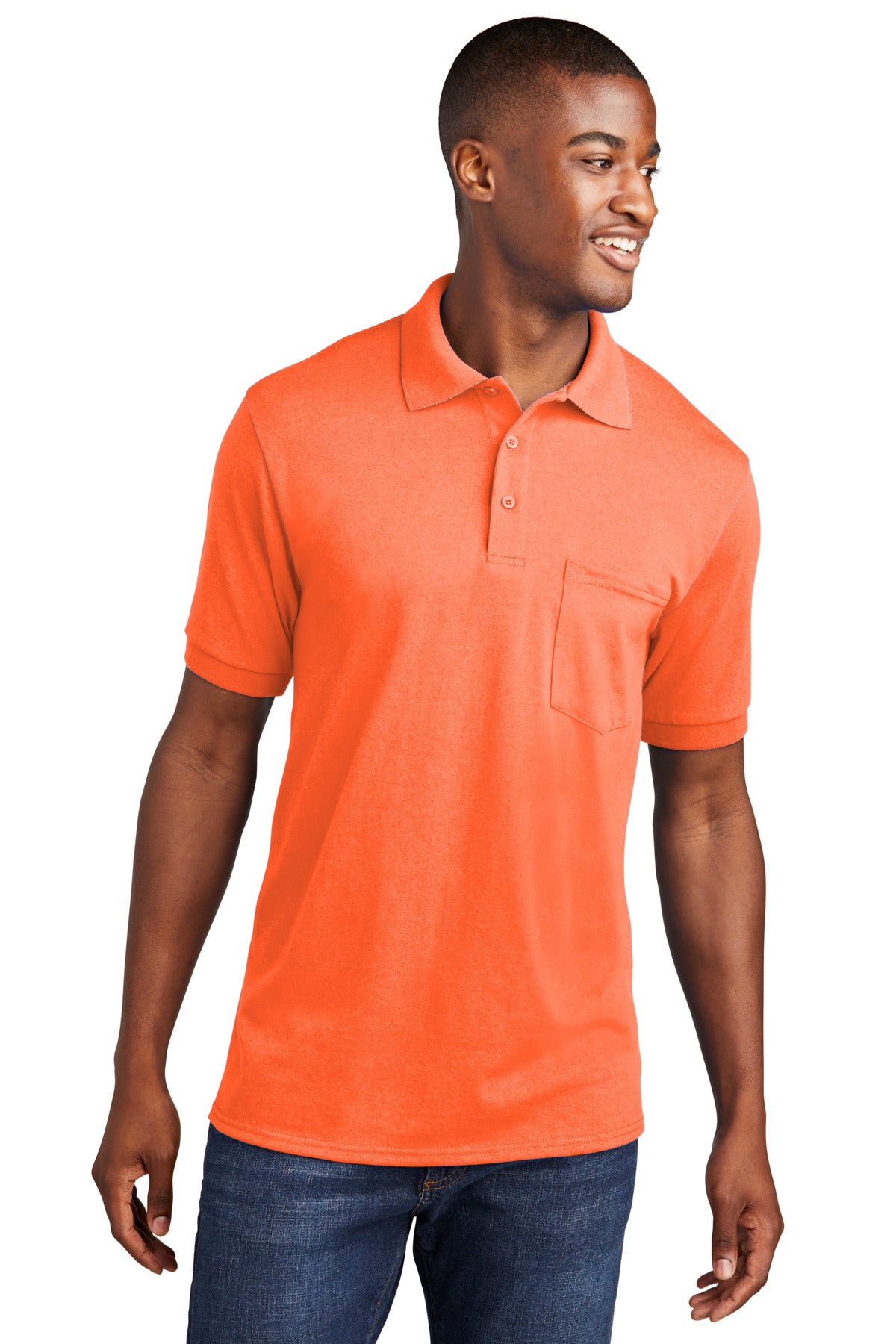 Port & Company ®  Core Blend Jersey Knit Pocket Polo. KP55P