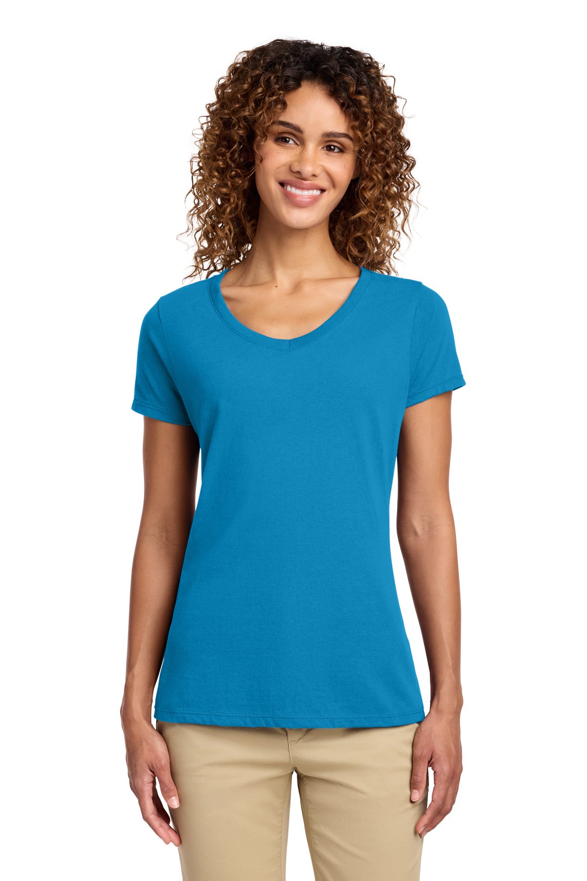 Port & Co Women's Fan Favorite V-Neck Tee. LPC450V