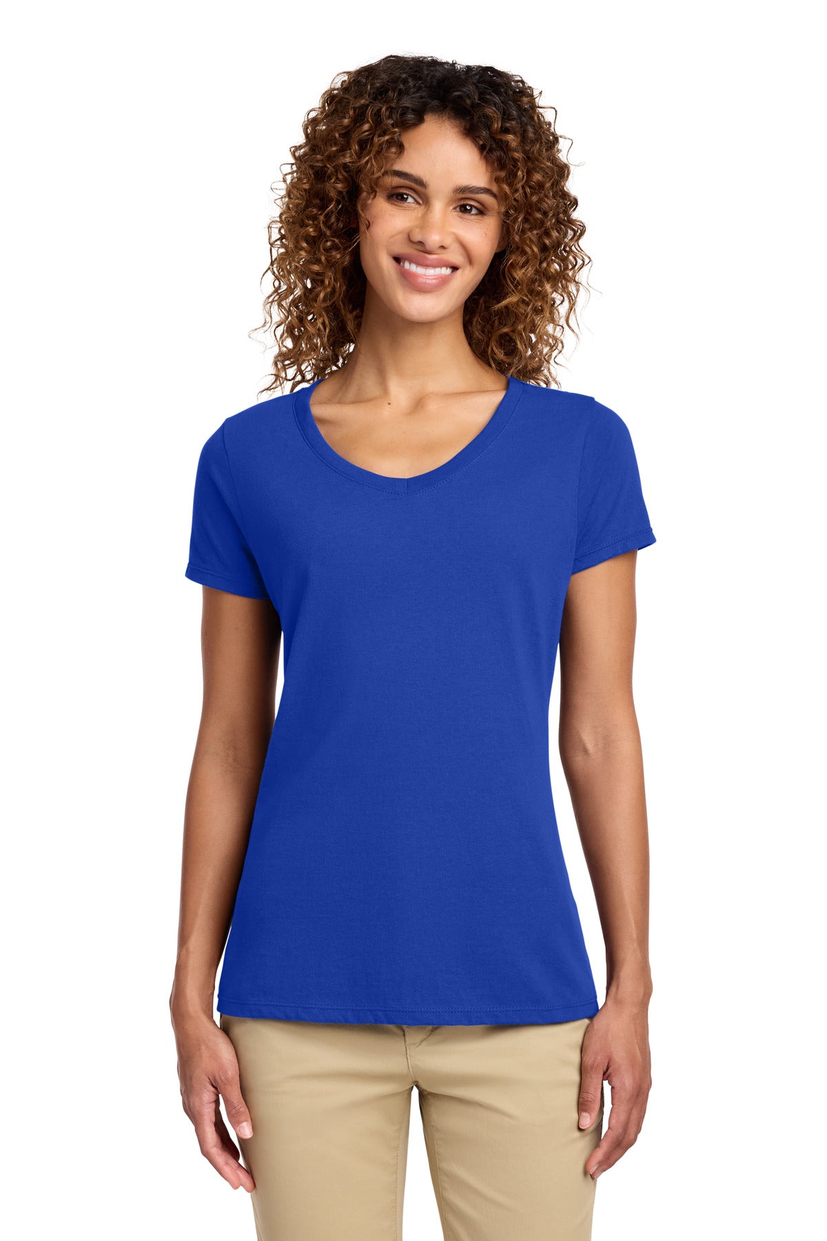 Port & Co Women's Fan Favorite V-Neck Tee. LPC450V