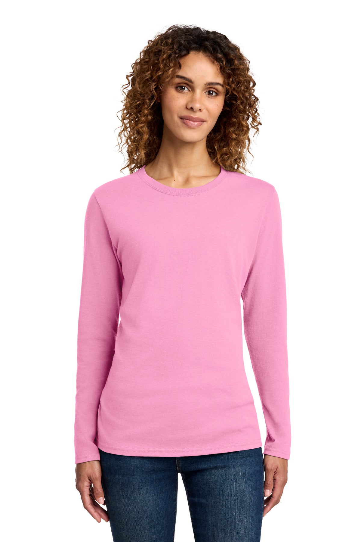 Port & Co Women's Long Sleeve Core Cotton Tee. LPC54LS