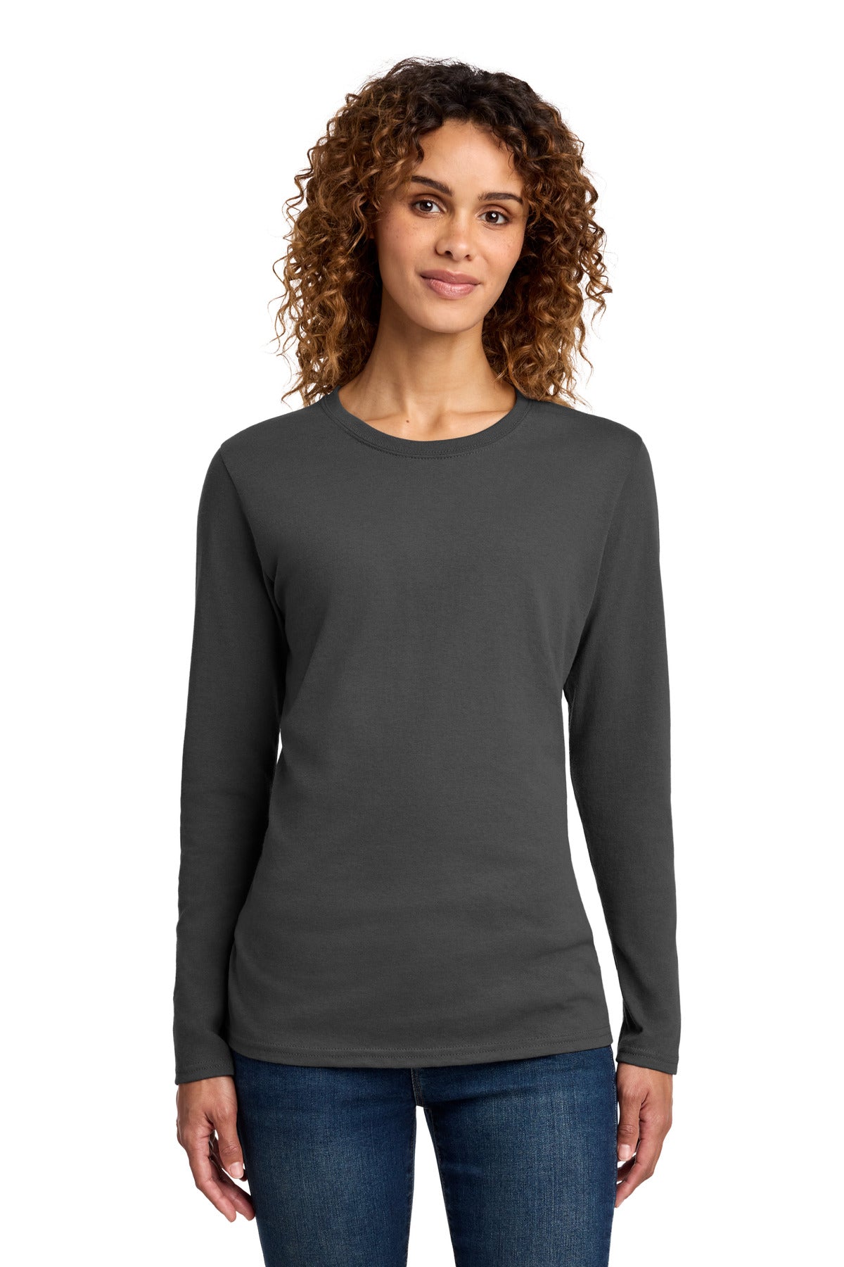 Port & Co Women's Long Sleeve Core Cotton Tee. LPC54LS