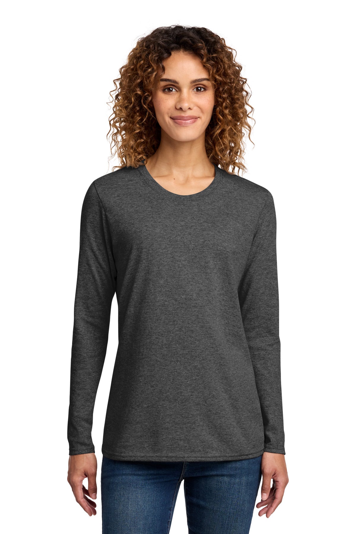 Port & Co Women's Long Sleeve Core Cotton Tee. LPC54LS