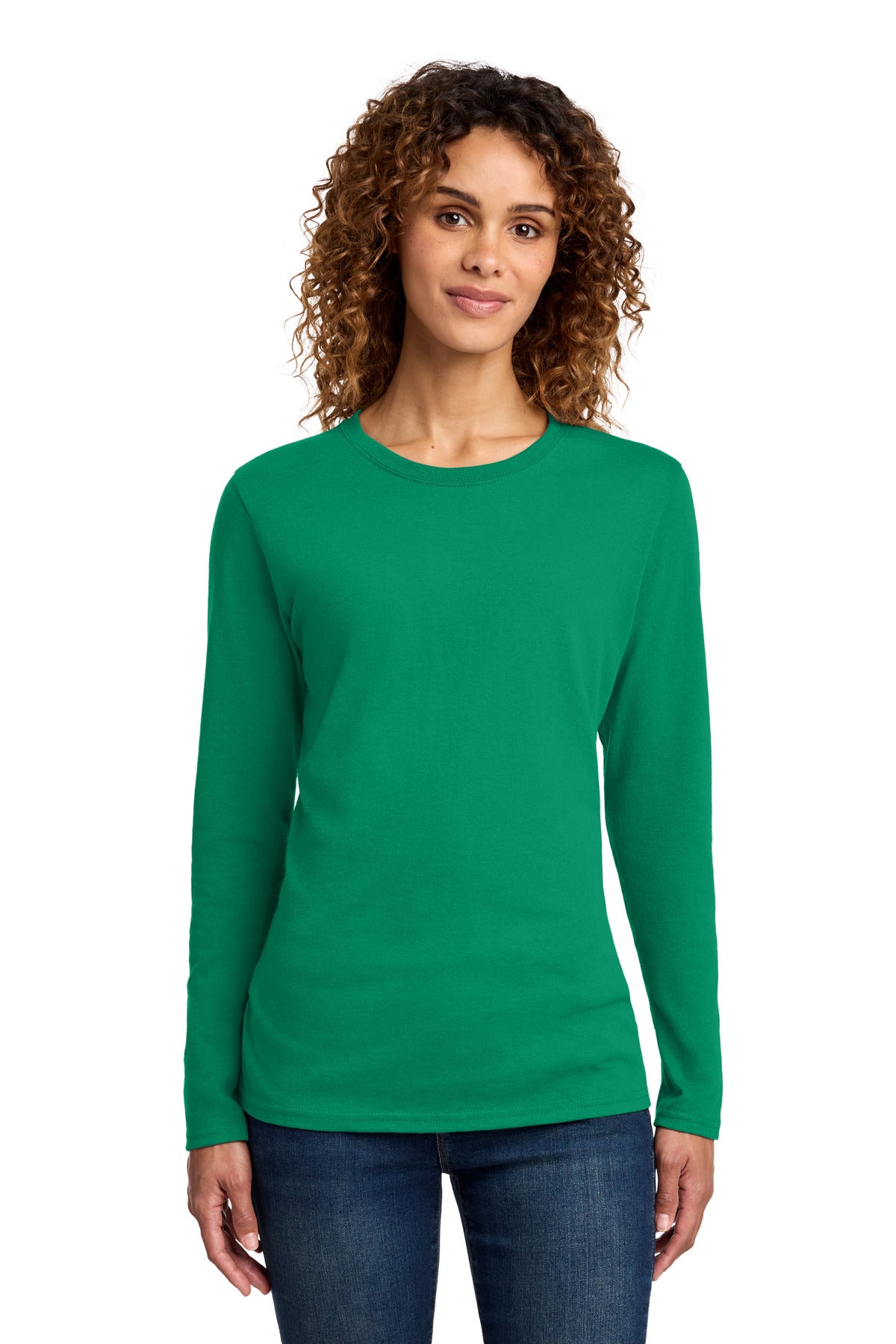 Port & Co Women's Long Sleeve Core Cotton Tee. LPC54LS