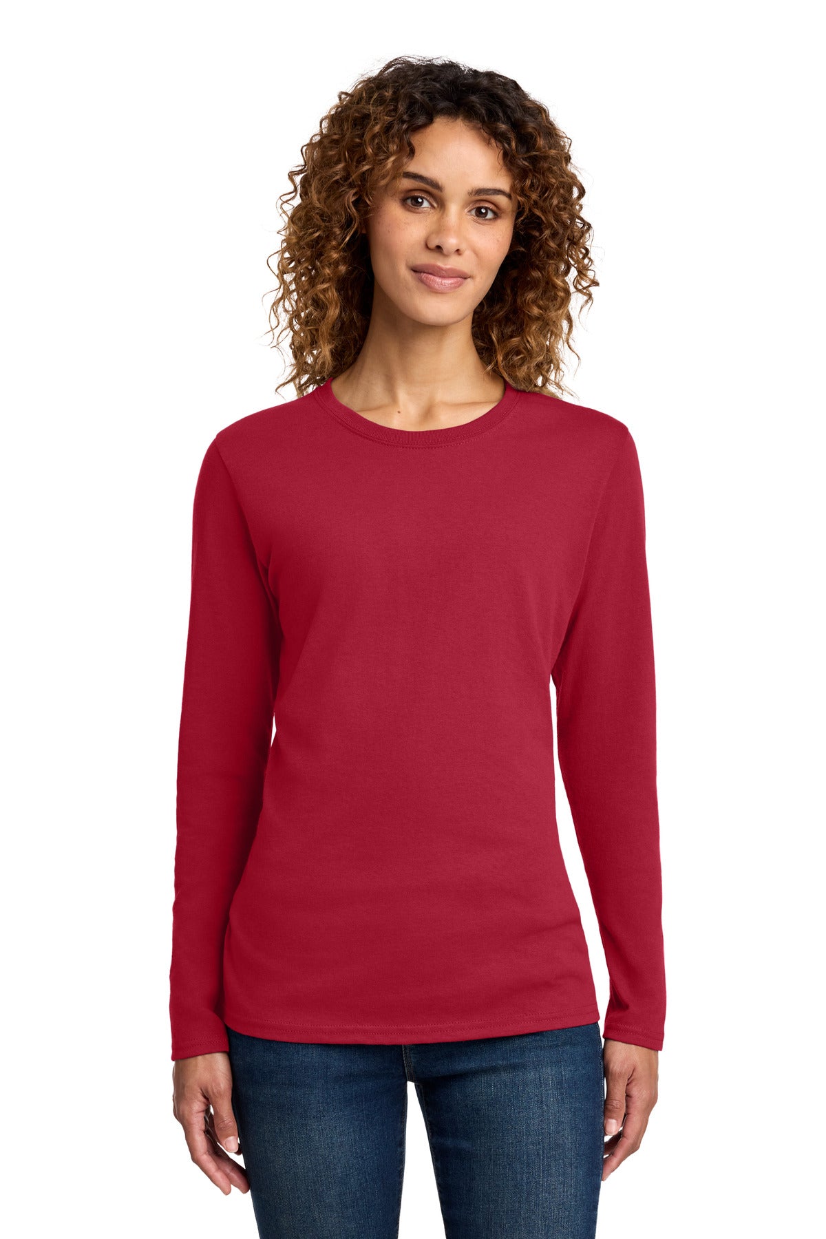Port & Co Women's Long Sleeve Core Cotton Tee. LPC54LS