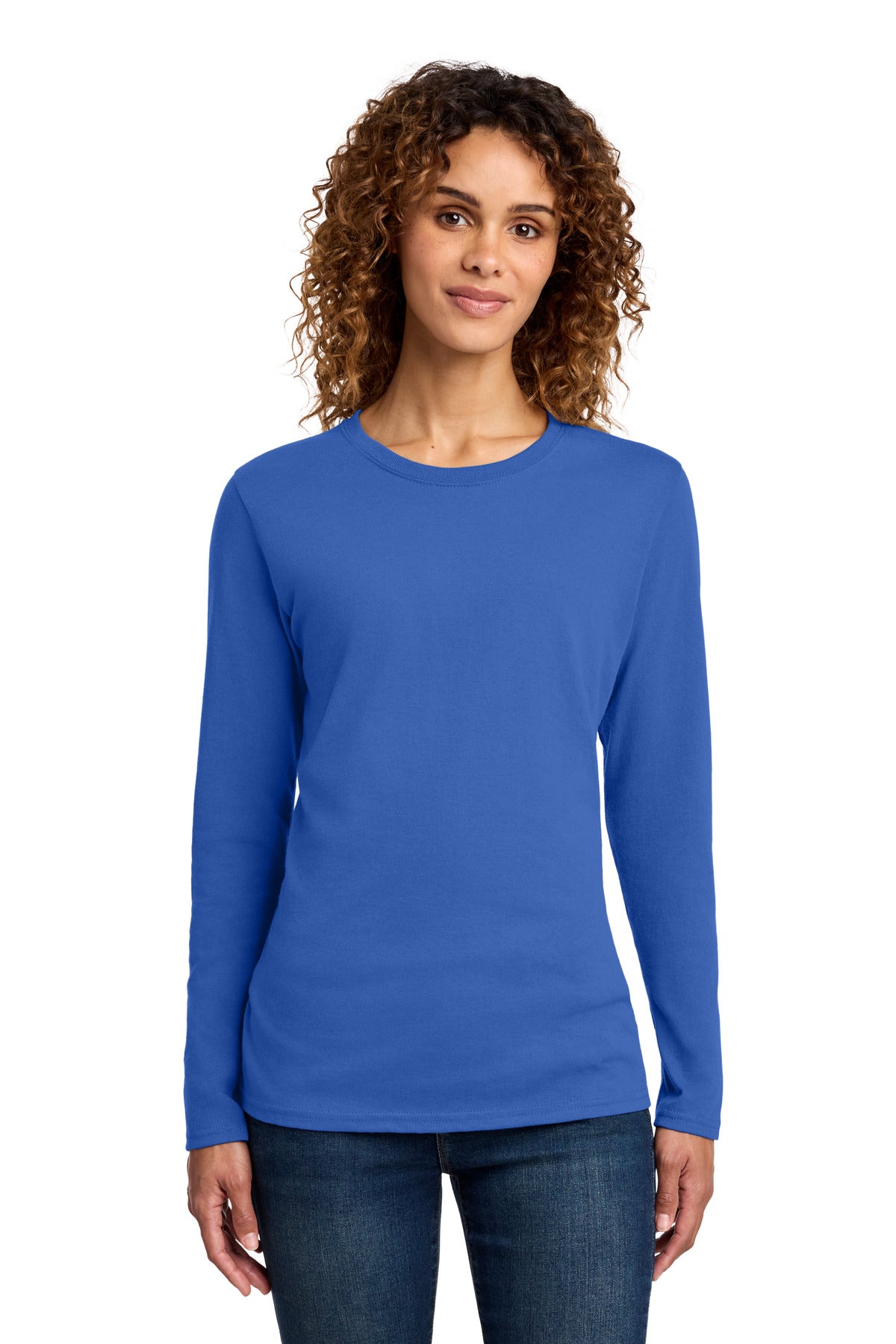 Port & Co Women's Long Sleeve Core Cotton Tee. LPC54LS