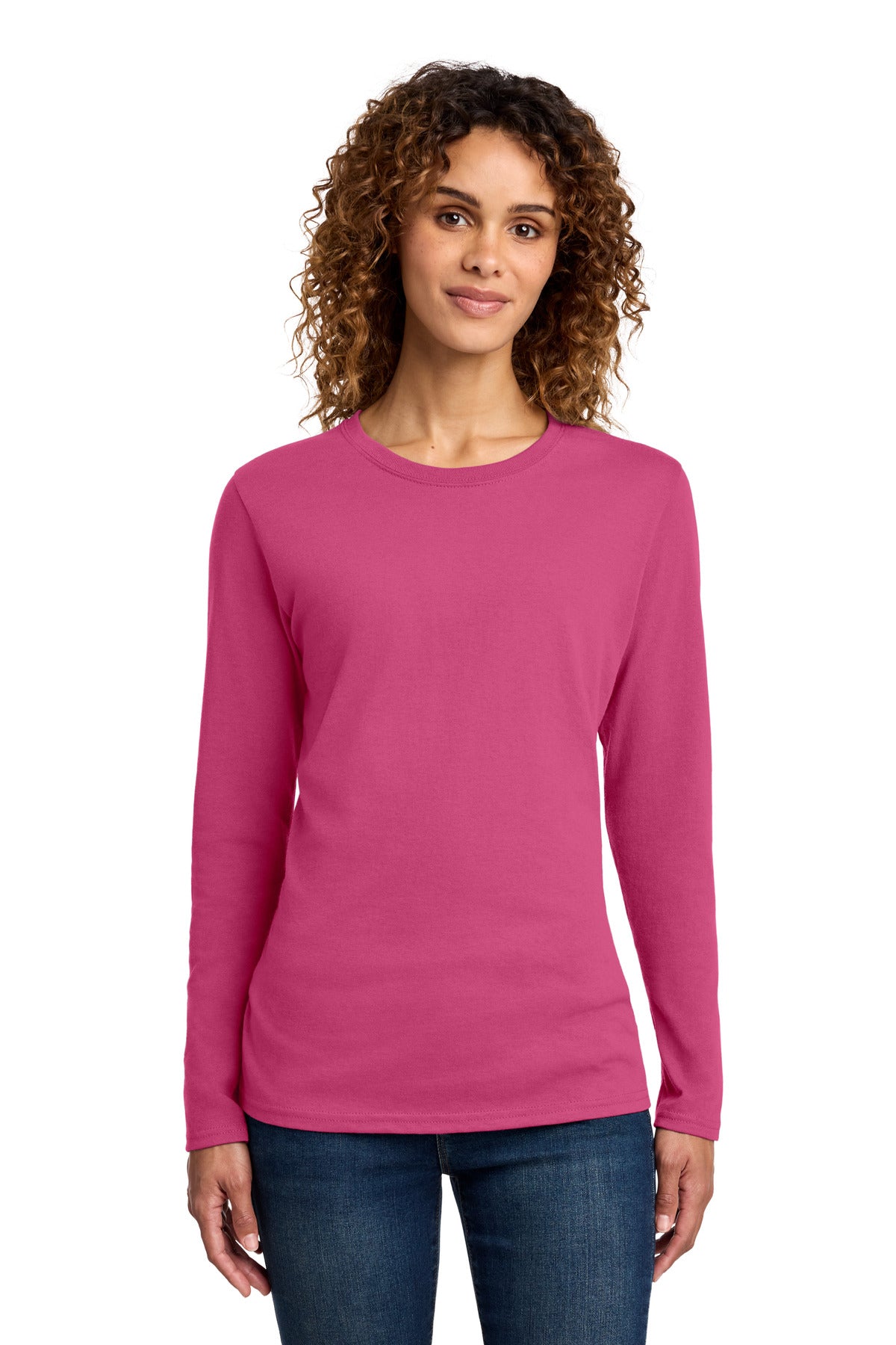 Port & Co Women's Long Sleeve Core Cotton Tee. LPC54LS