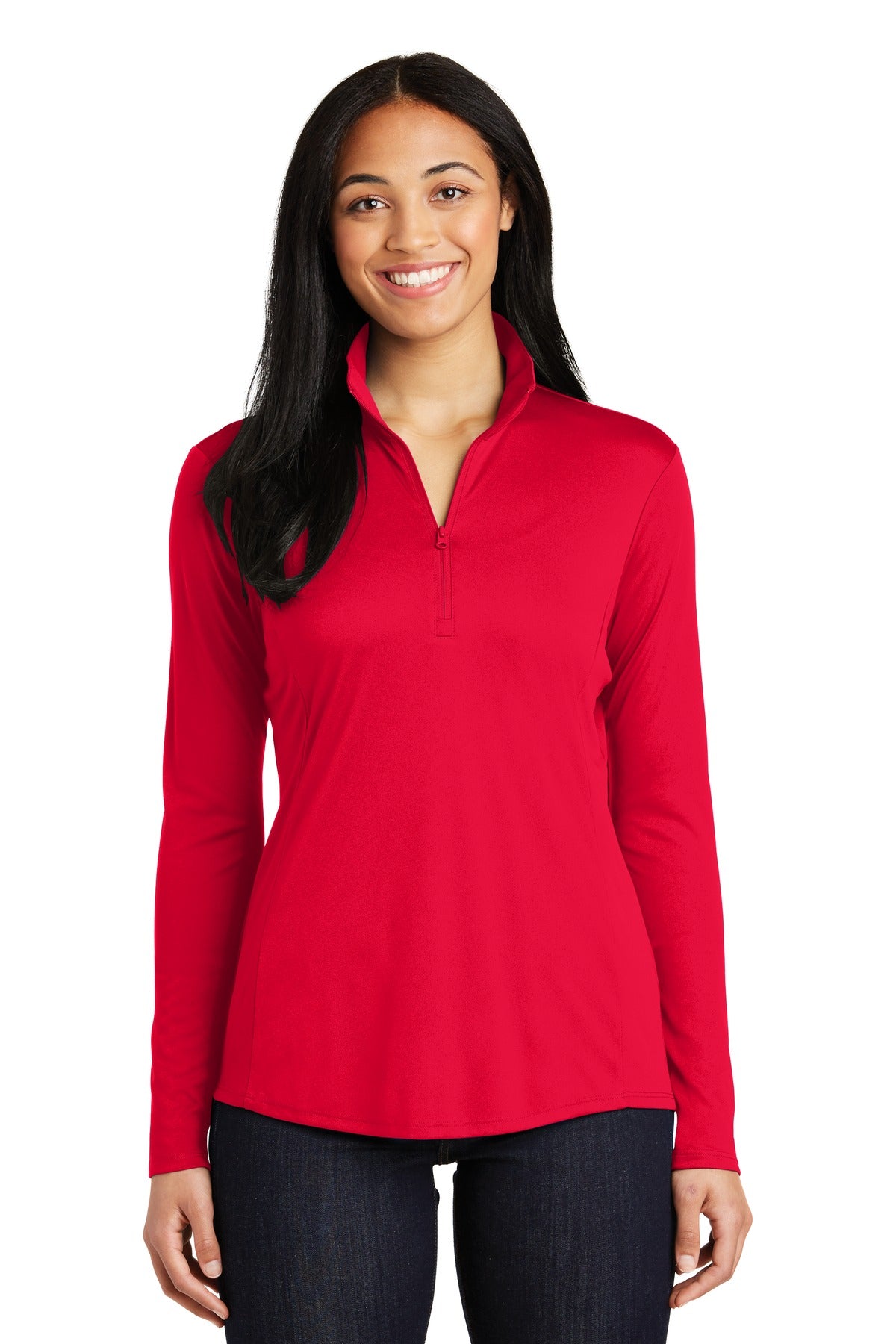 Sport-Tek ®  Women's PosiCharge ®  Competitor ™  1/4-Zip Pullover. LST357