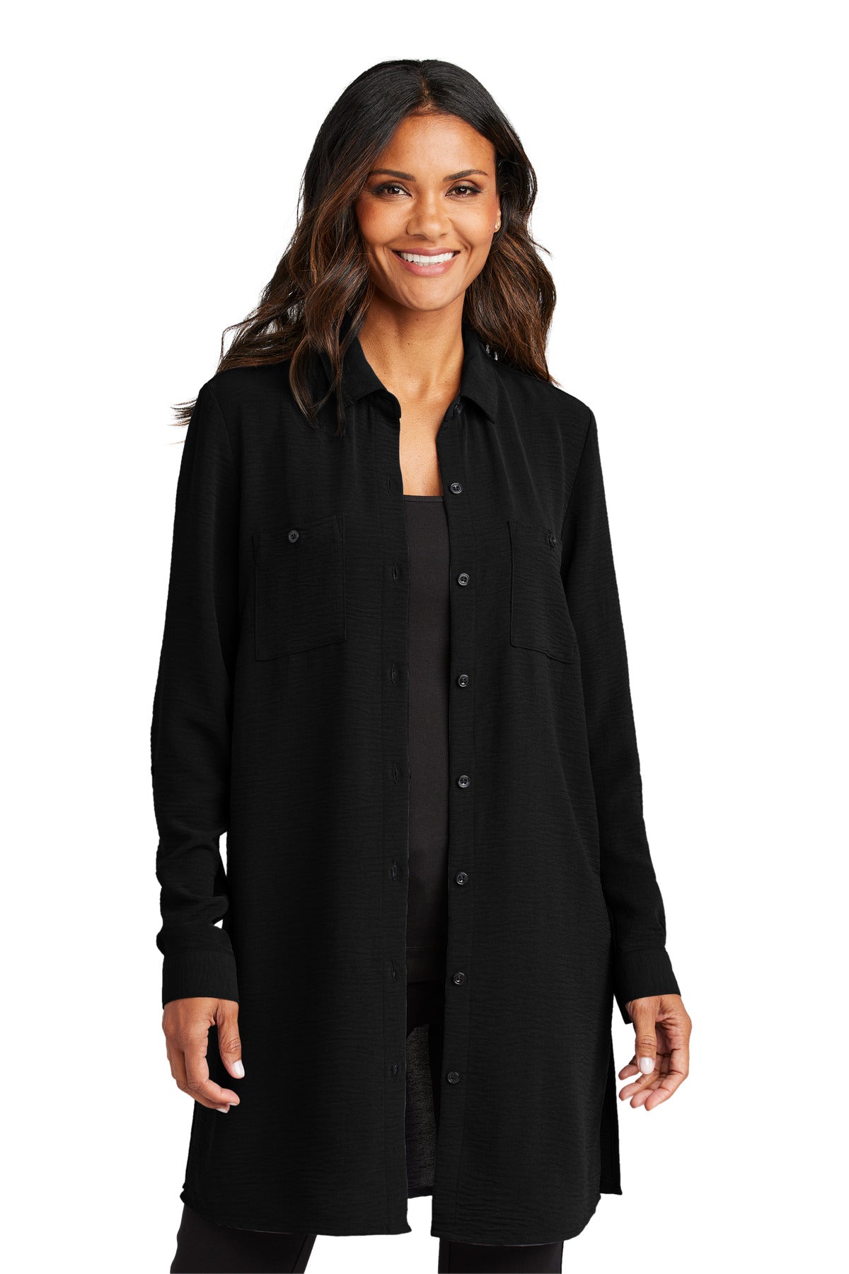 Port Authority ®  Women's Textured Crepe Long Tunic LW715