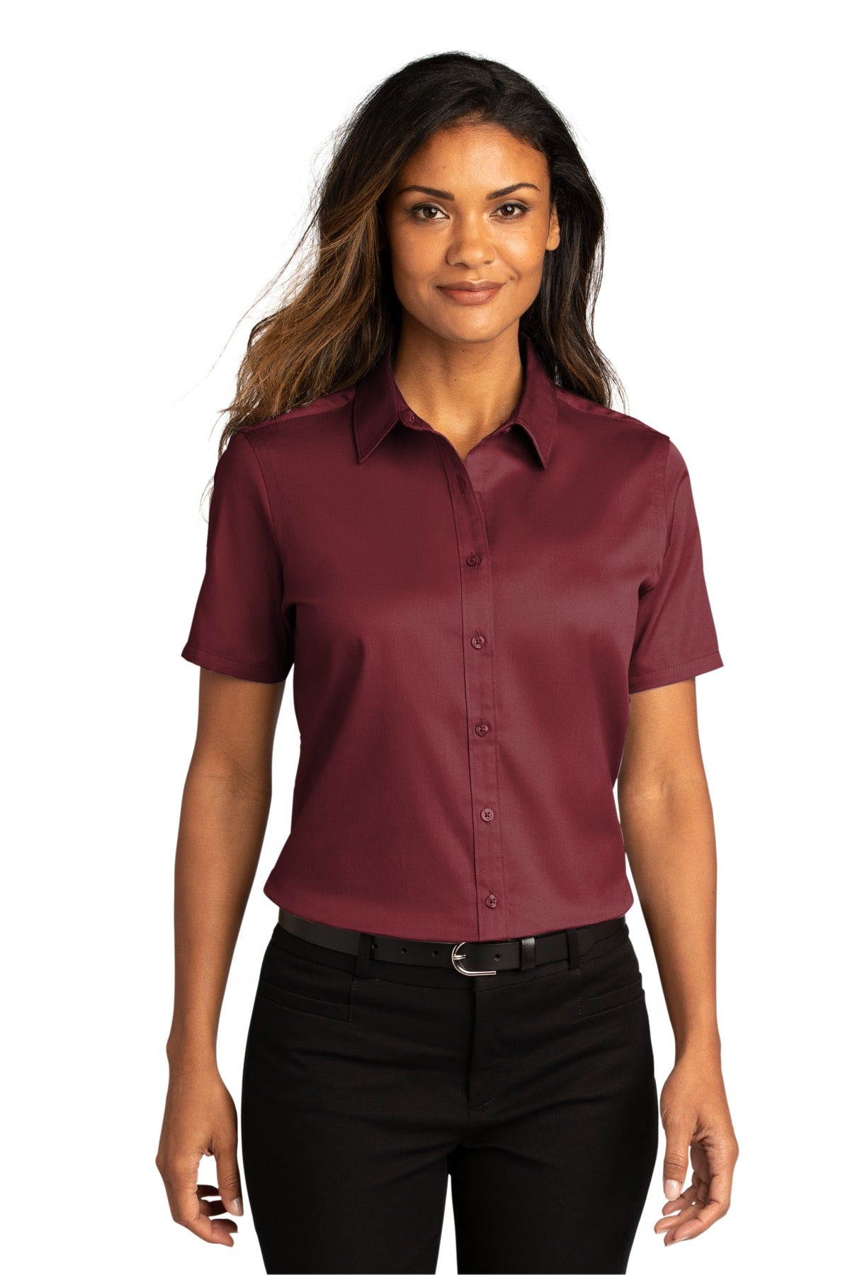 Port Authority ®  Women's Short Sleeve SuperPro React ™ Twill Shirt. LW809