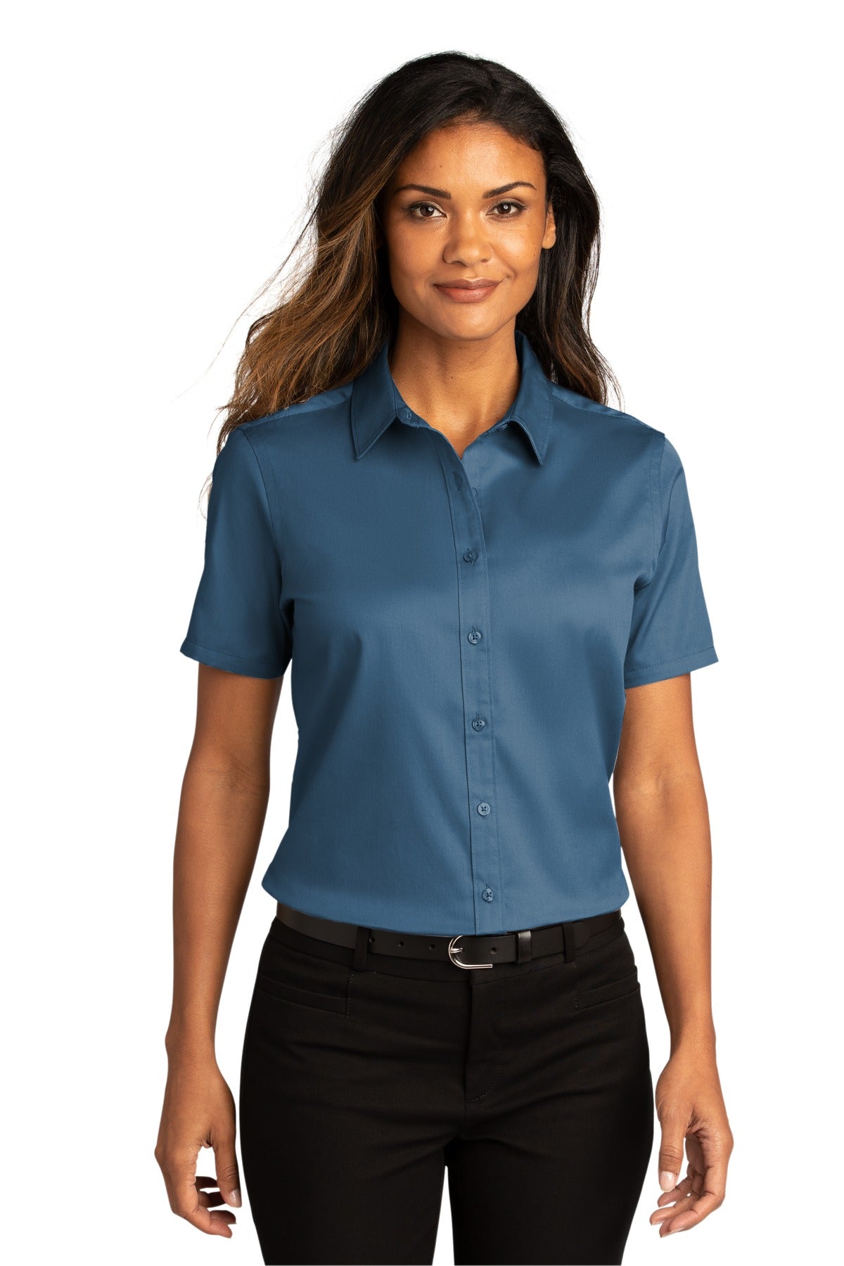 Port Authority ®  Women's Short Sleeve SuperPro React ™ Twill Shirt. LW809