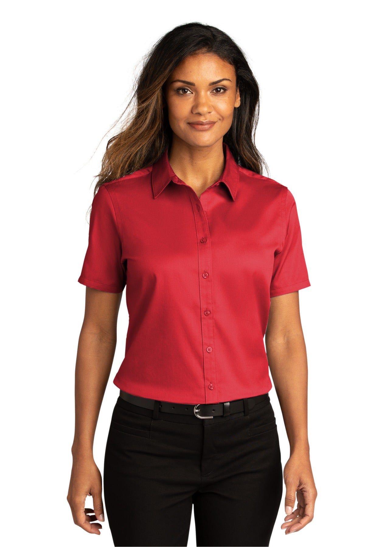 Port Authority ®  Women's Short Sleeve SuperPro React ™ Twill Shirt. LW809