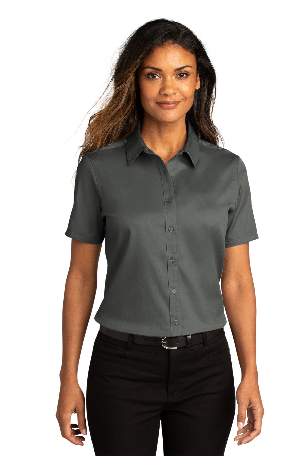 Port Authority ®  Women's Short Sleeve SuperPro React ™ Twill Shirt. LW809