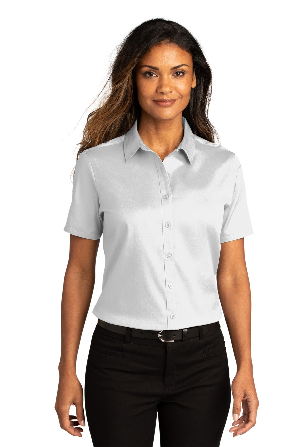 Port Authority ®  Women's Short Sleeve SuperPro React ™ Twill Shirt. LW809