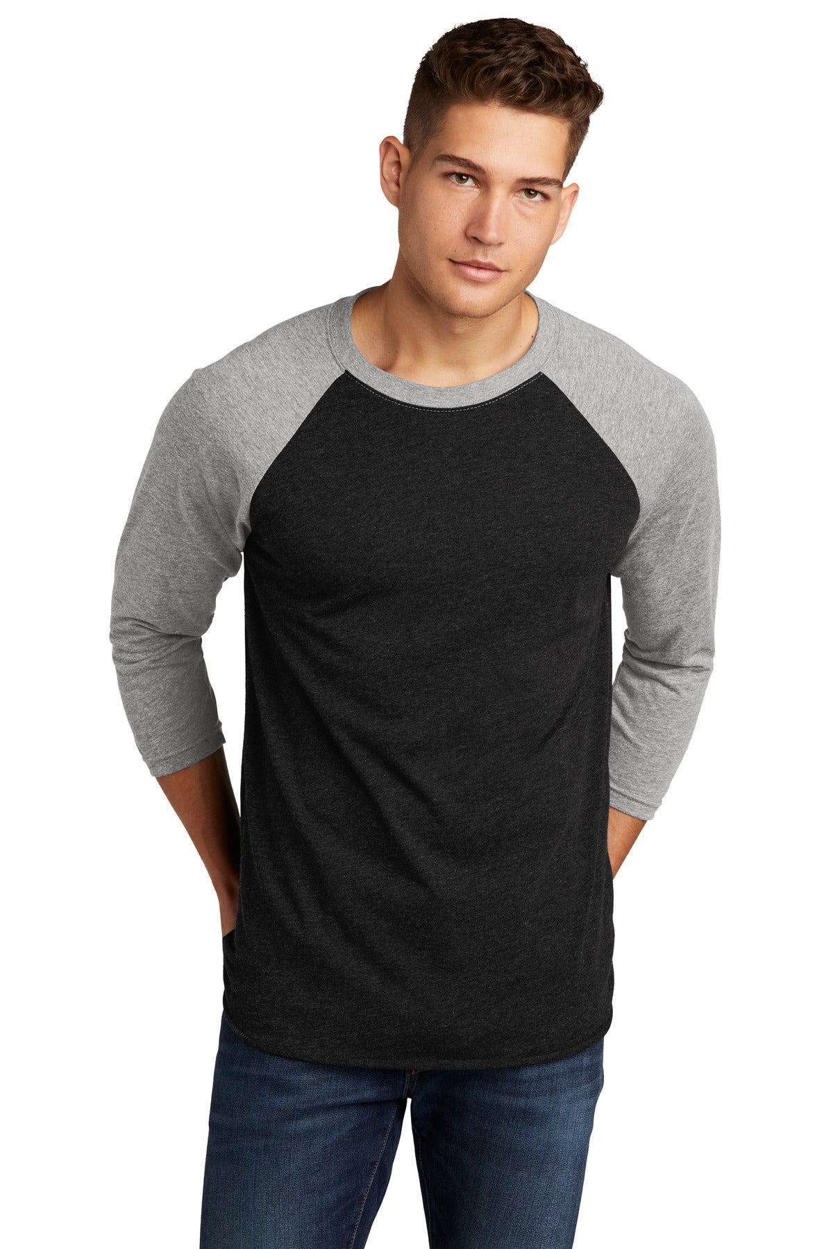 Next Level Apparel ®    Unisex Tri-Blend 3/4-Sleeve Raglan Tee. NL6051