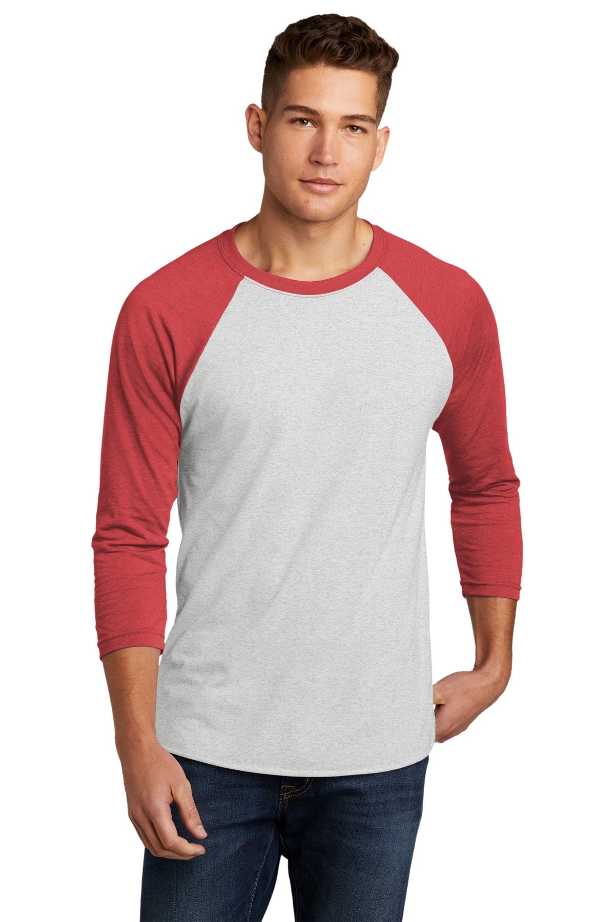 Next Level Apparel ®    Unisex Tri-Blend 3/4-Sleeve Raglan Tee. NL6051