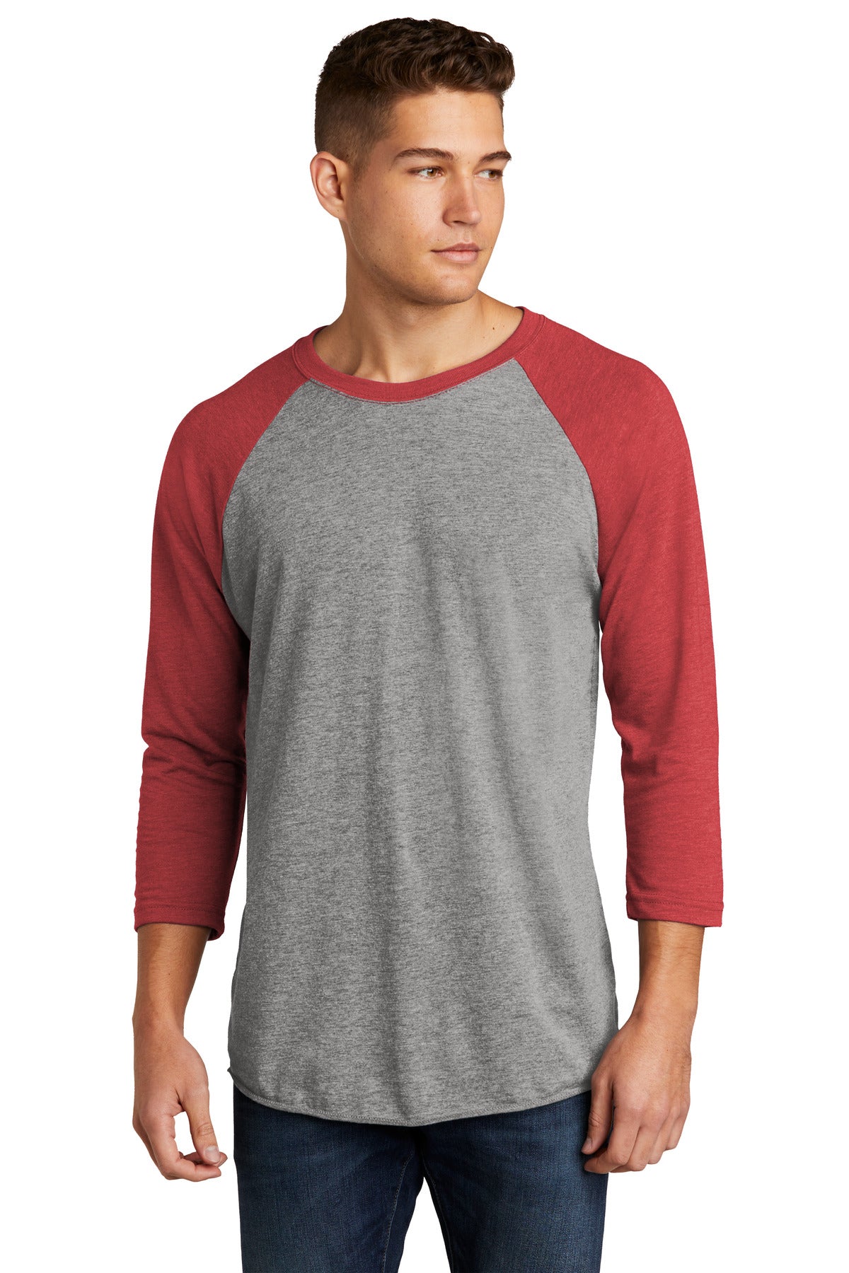 Next Level Apparel ®    Unisex Tri-Blend 3/4-Sleeve Raglan Tee. NL6051