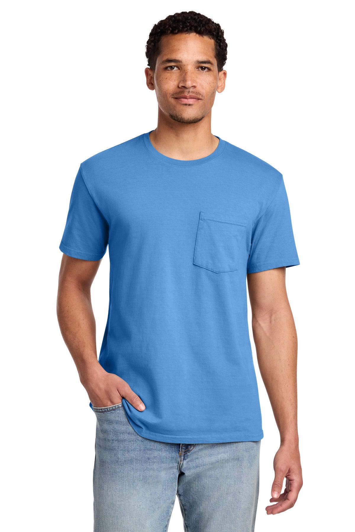 Port & Co Beach Wash Garment-Dyed Pocket Tee. PC099P