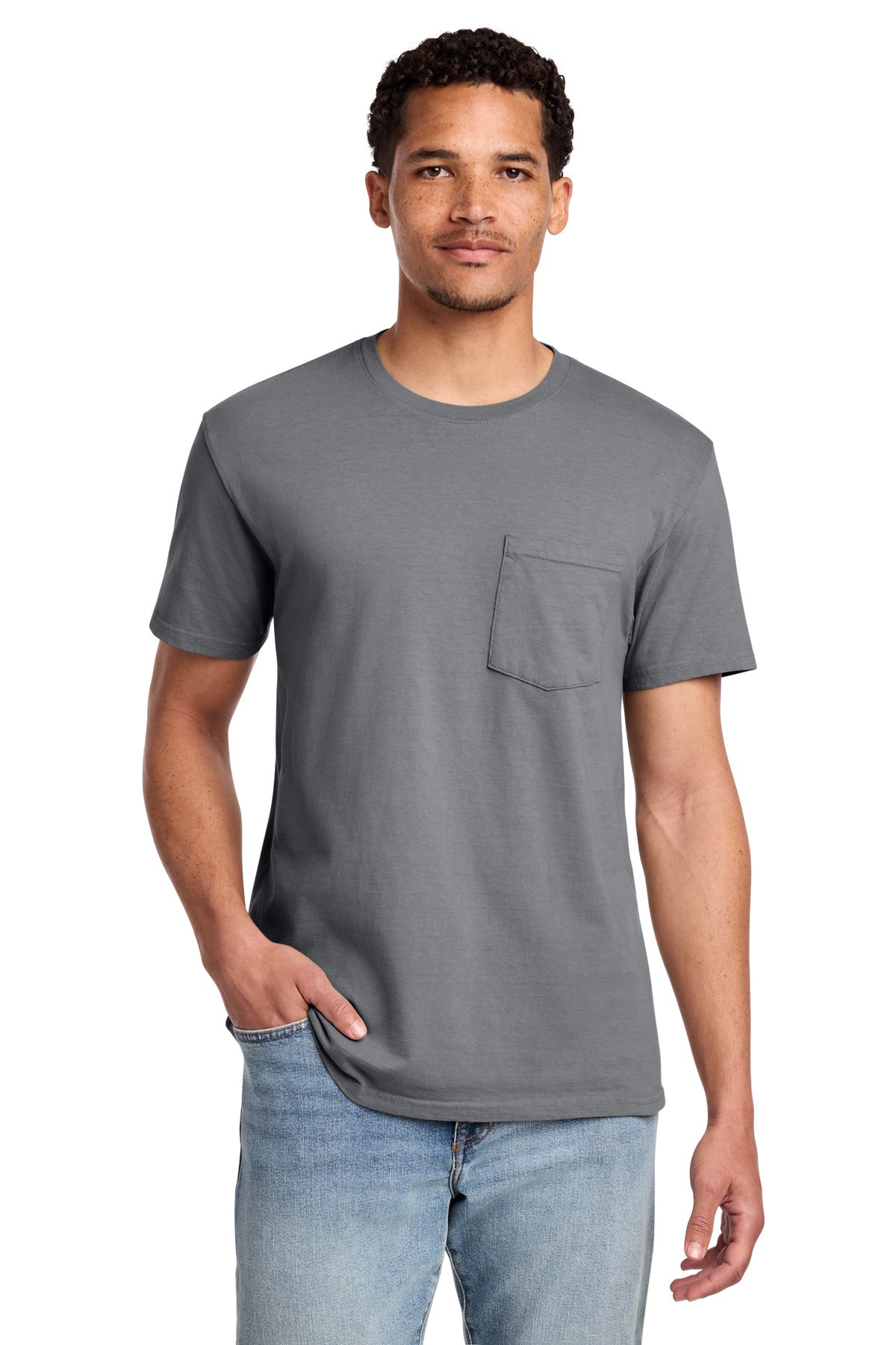 Port & Co Beach Wash Garment-Dyed Pocket Tee. PC099P