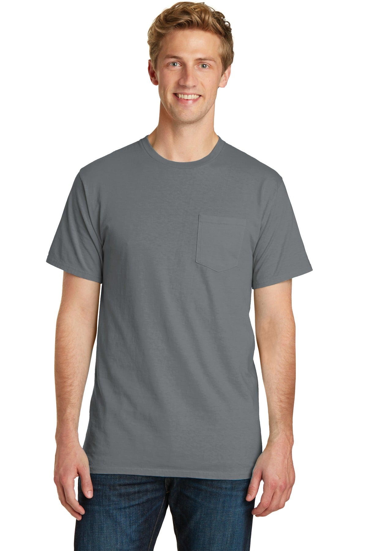 Port & Company ®  Beach Wash ®  Garment-Dyed Pocket Tee.  PC099P