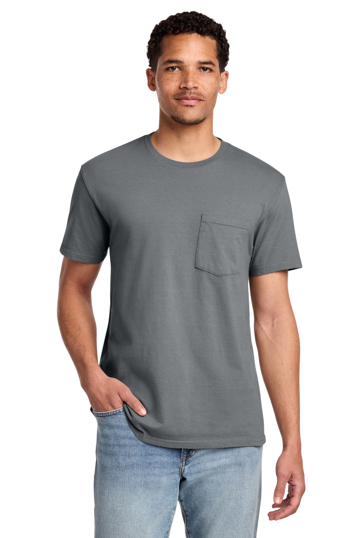 Port & Co Beach Wash Garment-Dyed Pocket Tee. PC099P